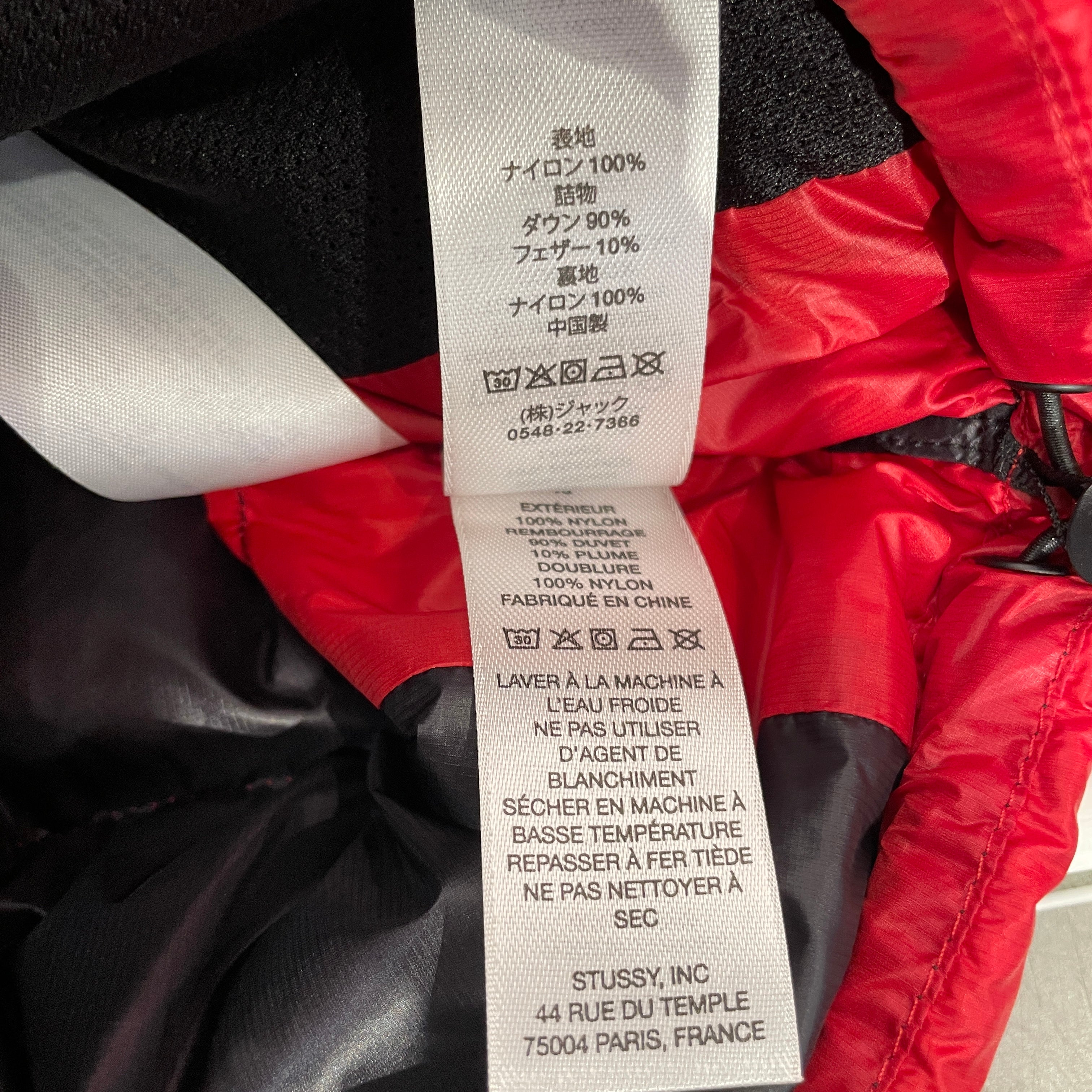 STUSSY/Puffer Jkt/XL/Nylon/RED/MICRO RIPSTOP DOWN JACKET view 5