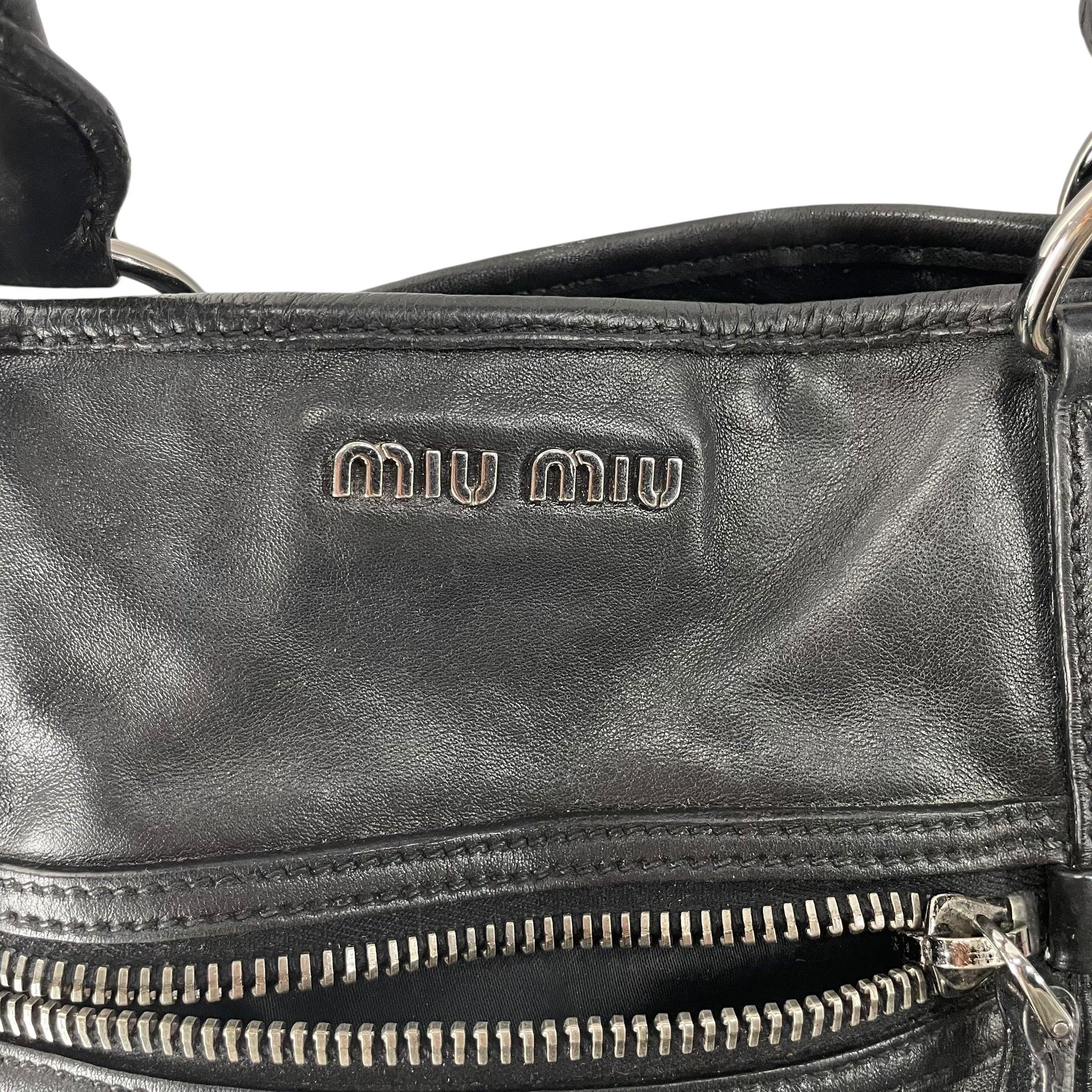 MIU MIU/Bag/Leather/BLK/MIU MIU BLACK LEATHER BAG 146 view 7