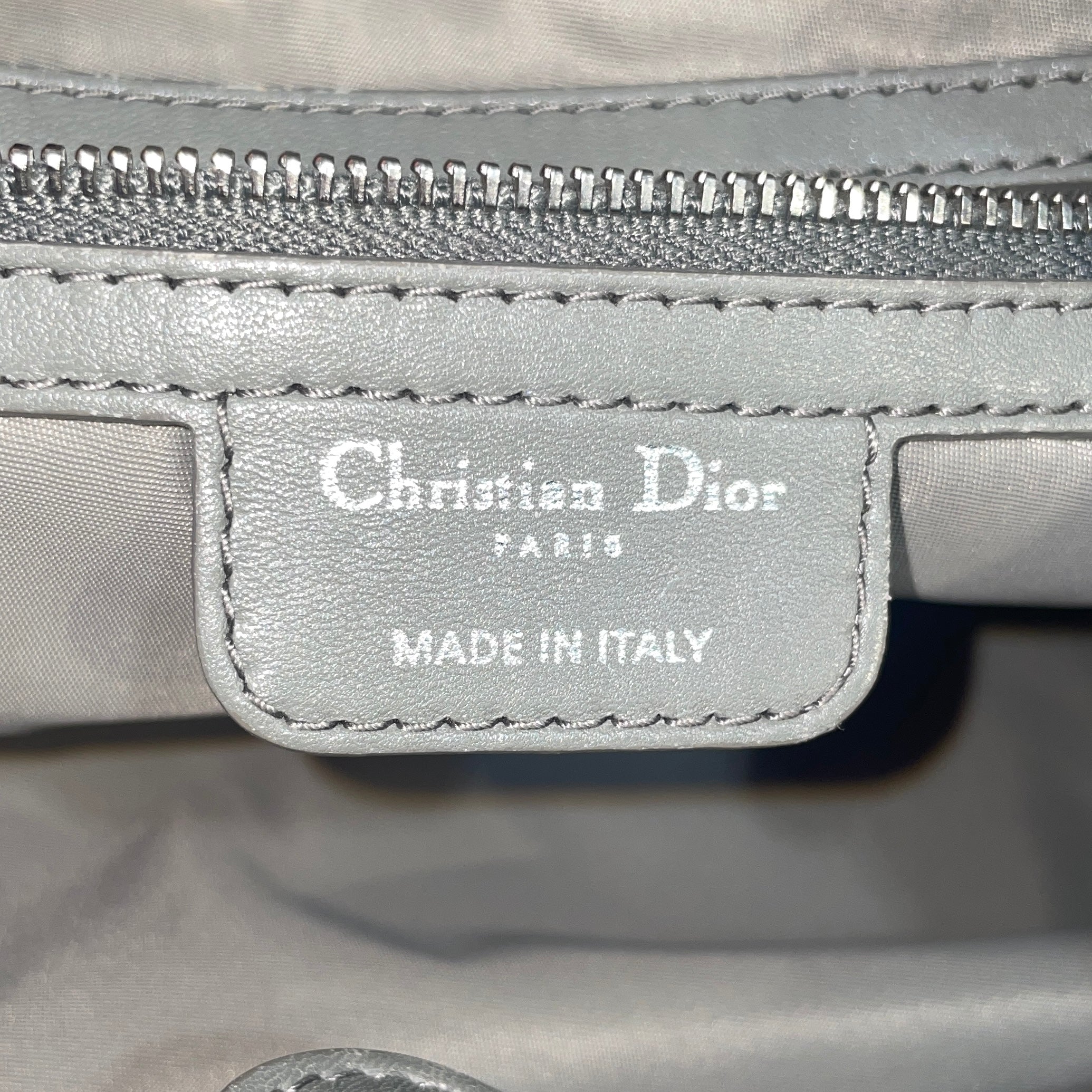 Christian Dior/Tote Bag/Nylon/GRY/Cannage Charming Lock Bag view 6