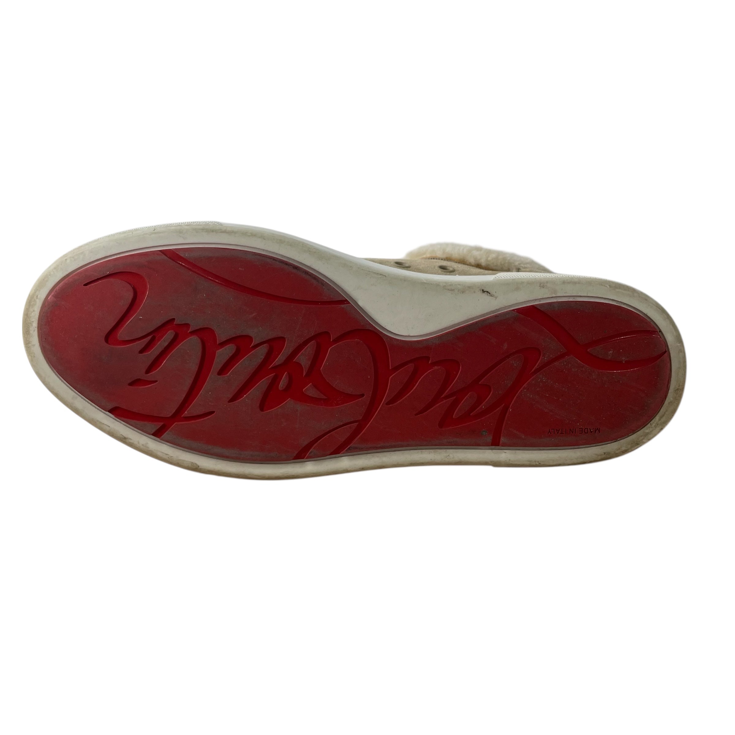 Christian Louboutin/Low-Sneakers/EU 39/Cotton/BEG/vierissima shearling view 6
