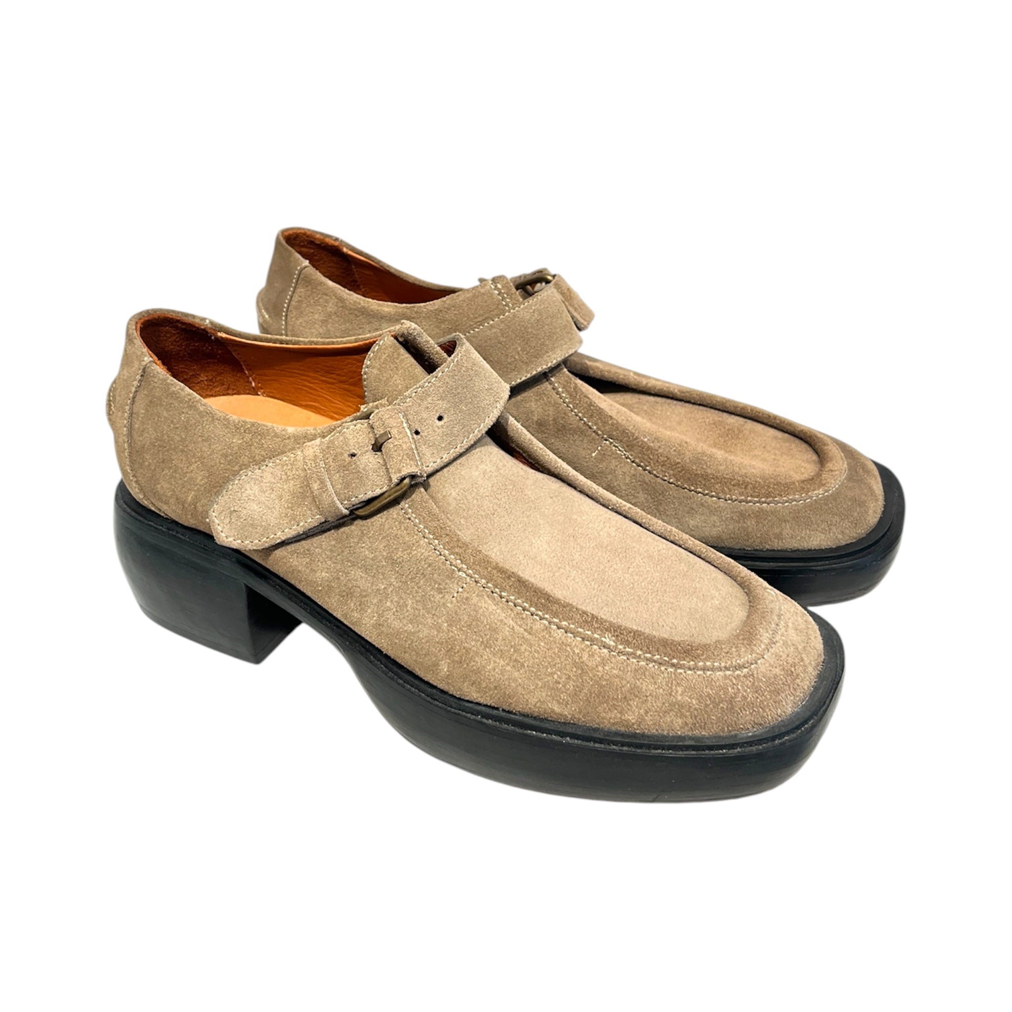 EITHER/ OR/Loafers/EU 40/Suede/BRW/THE MONK LOAFER BELT BUCKLE view 1