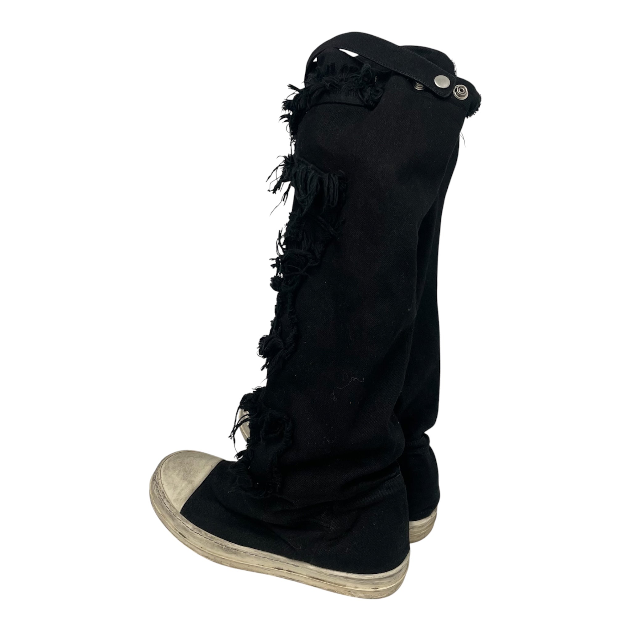 Rick Owens/Hi-Sneakers/US 11/Denim/BLK/DENIM RAW EDGE view 3
