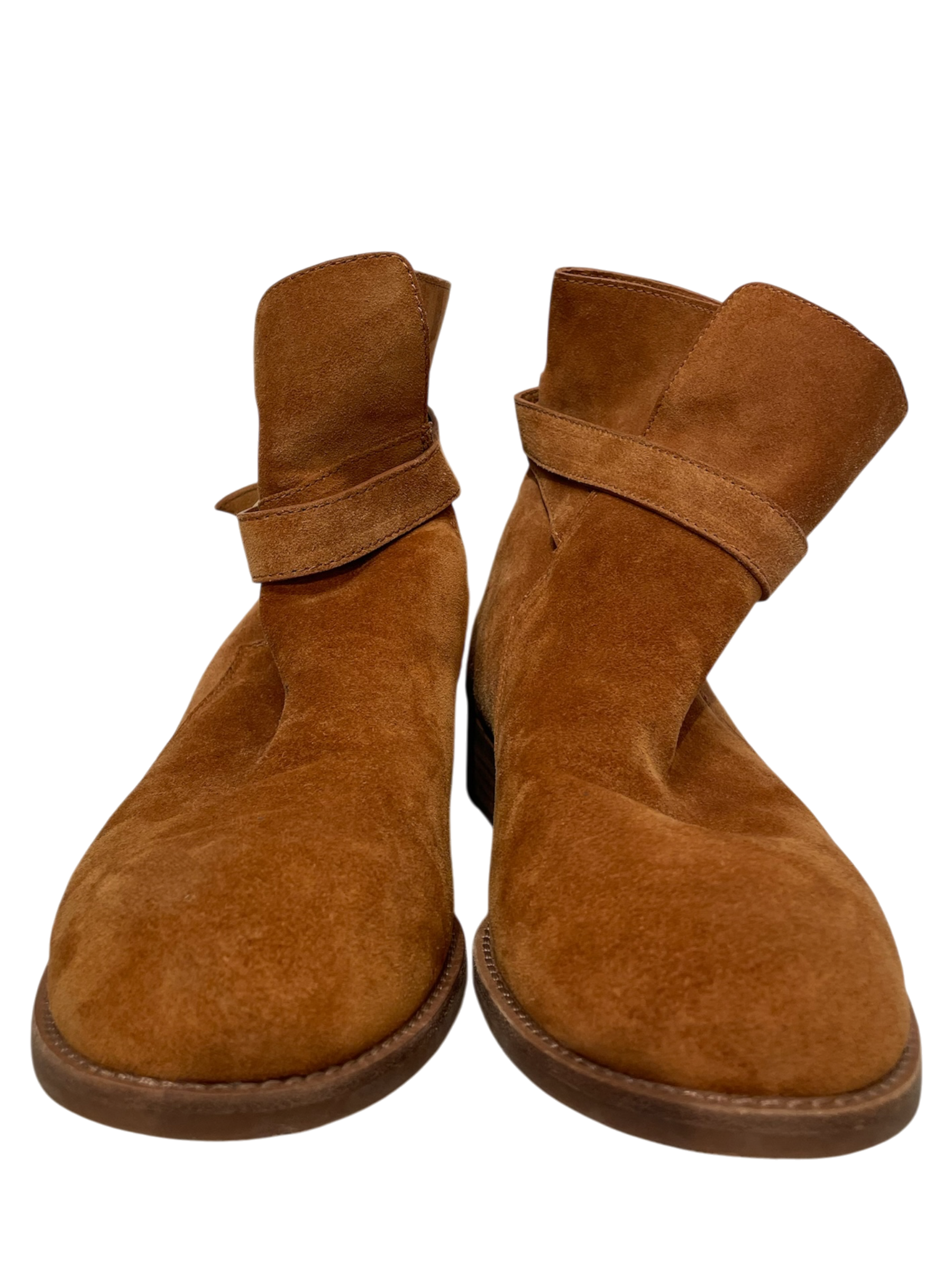 TORY BURCH/Chelsea Boots/US 8.5/Suede/CML/WRAP AROUND BUCKLE view 3