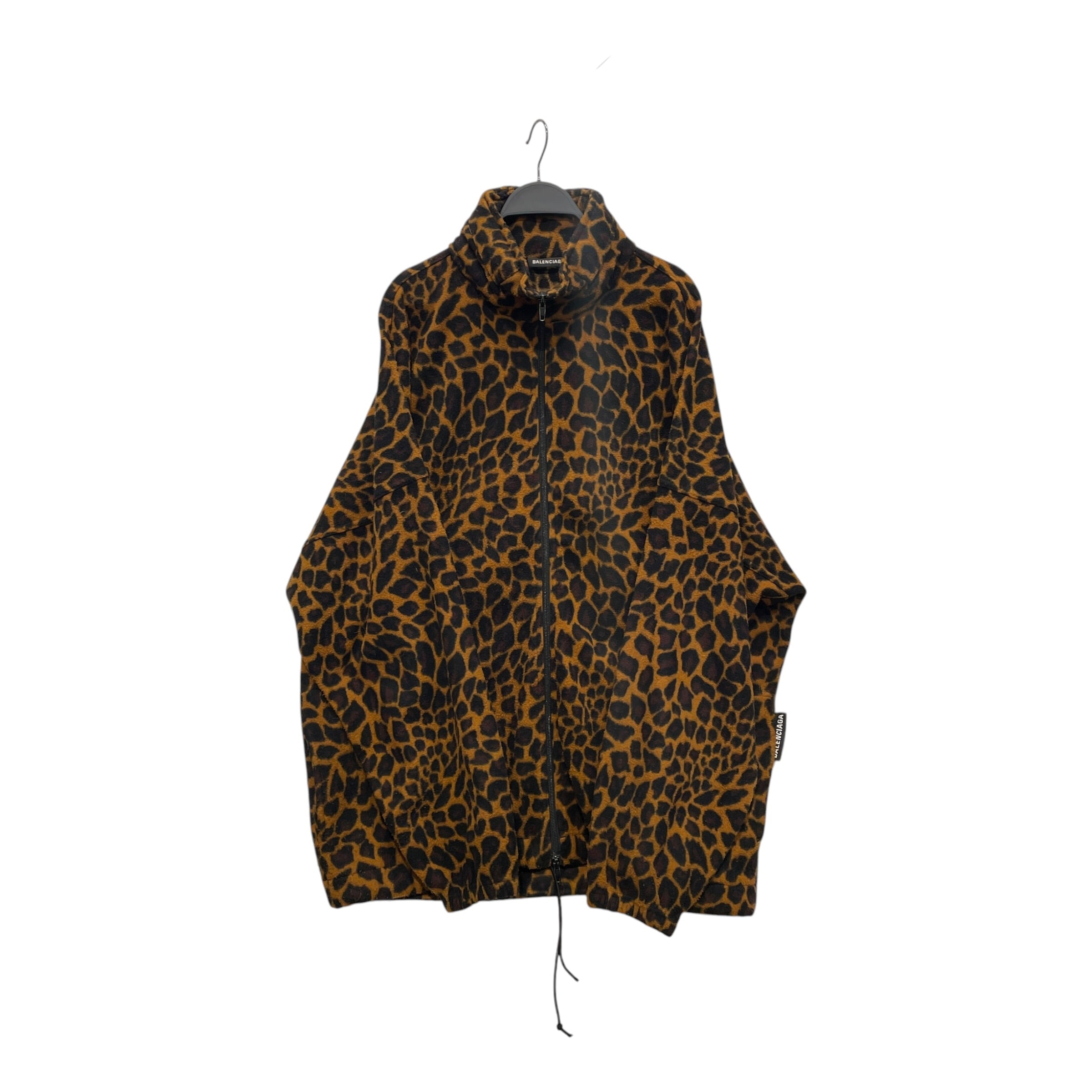 BALENCIAGA/Sweater/S/Leopard/Polyester/MLT/OVERSIZED FLEECE ZIP UP view 1