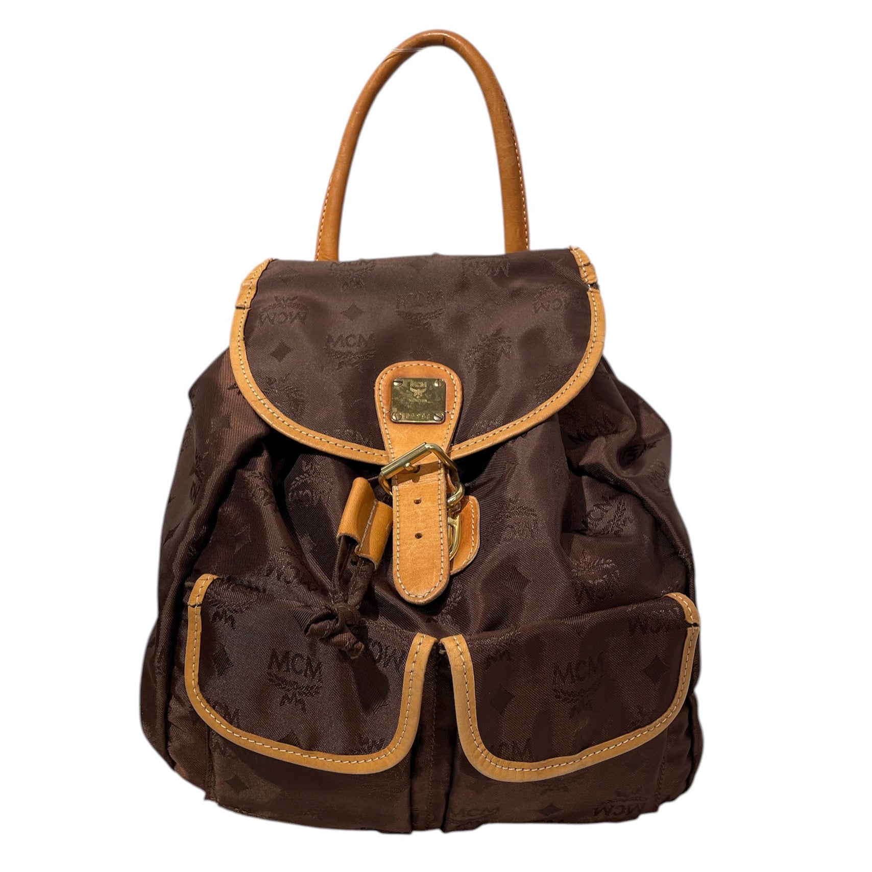MCM/Backpack/Monogram/Nylon/BRW/MCM BOOKBAG BELT STRAP view 1