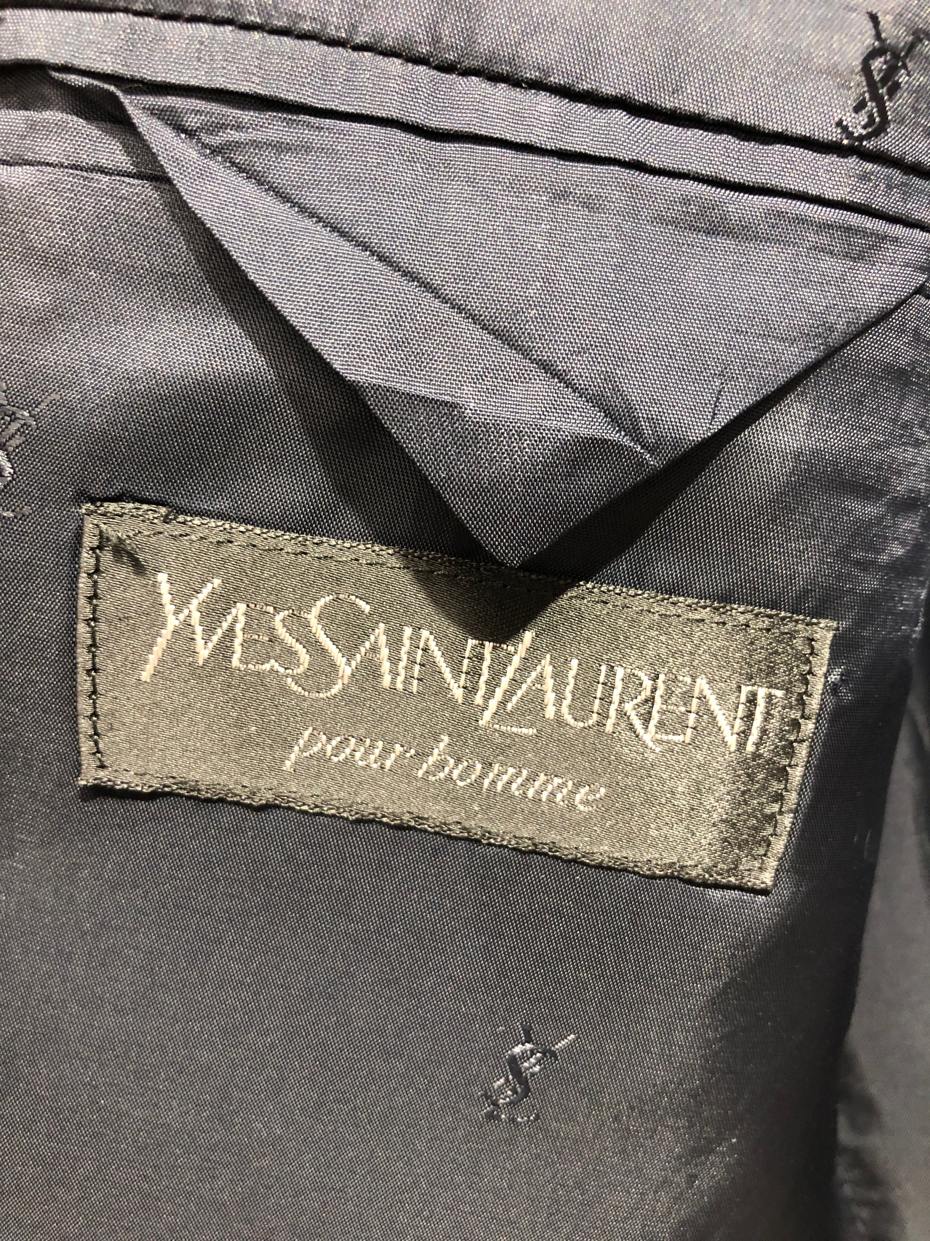 YVES SAINT LAURENT/Jacket/50/Wool/NVY/beautiful tailored blazer view 3