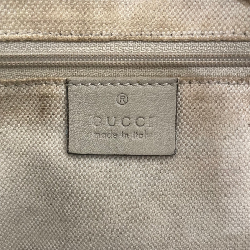 GUCCI/Hand Bag/Leather/CRM/TOP HANDLE GUCCISSIMA