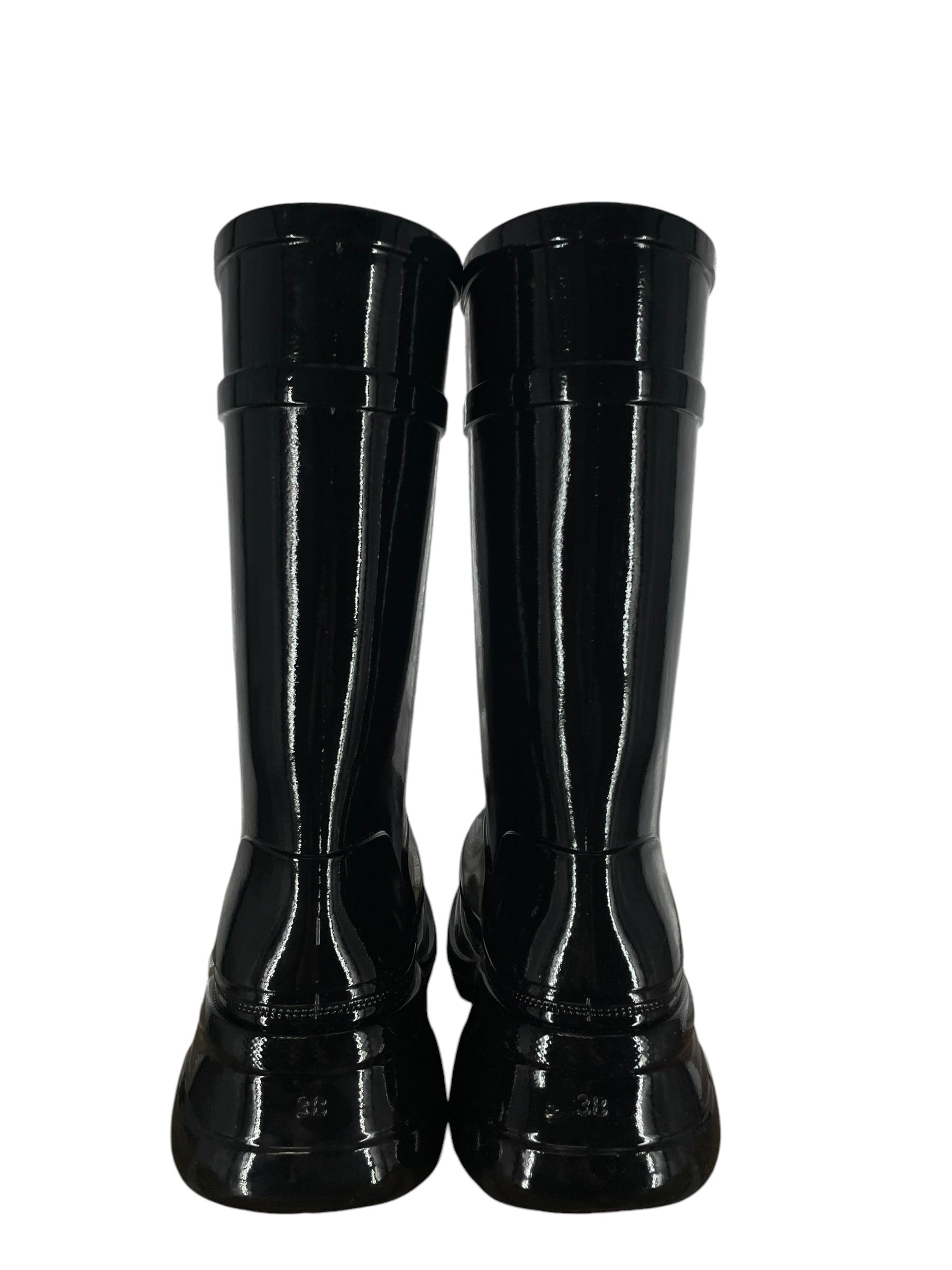 BALENCIAGA/crocs/Rain Boots/EU 38/BLK/BLK RUBBER RAIN BOOTS SZ38 view 3