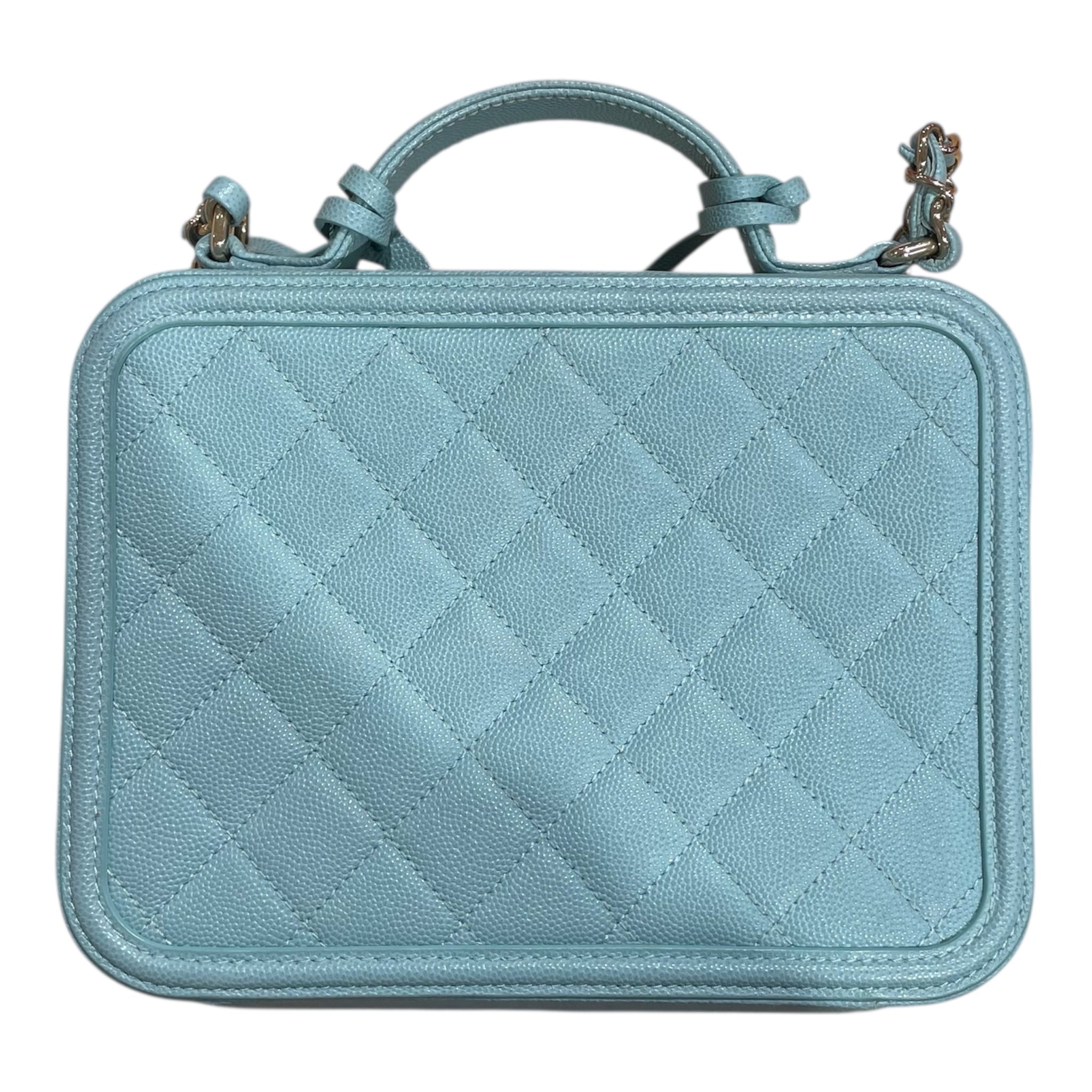 CHANEL/Cross Body Bag/BLU/VANITY CASE PALE BLUE view 2