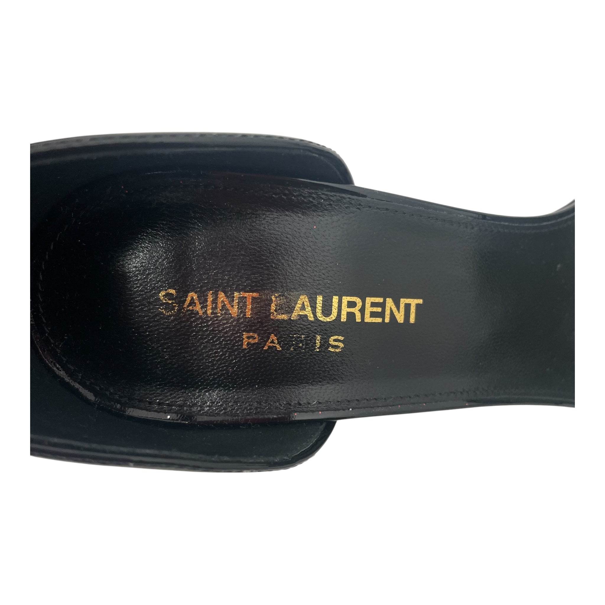 SAINT LAURENT/Heels/US 7.5/Monogram/Acrylic/BLK/YSLHEAL view 5