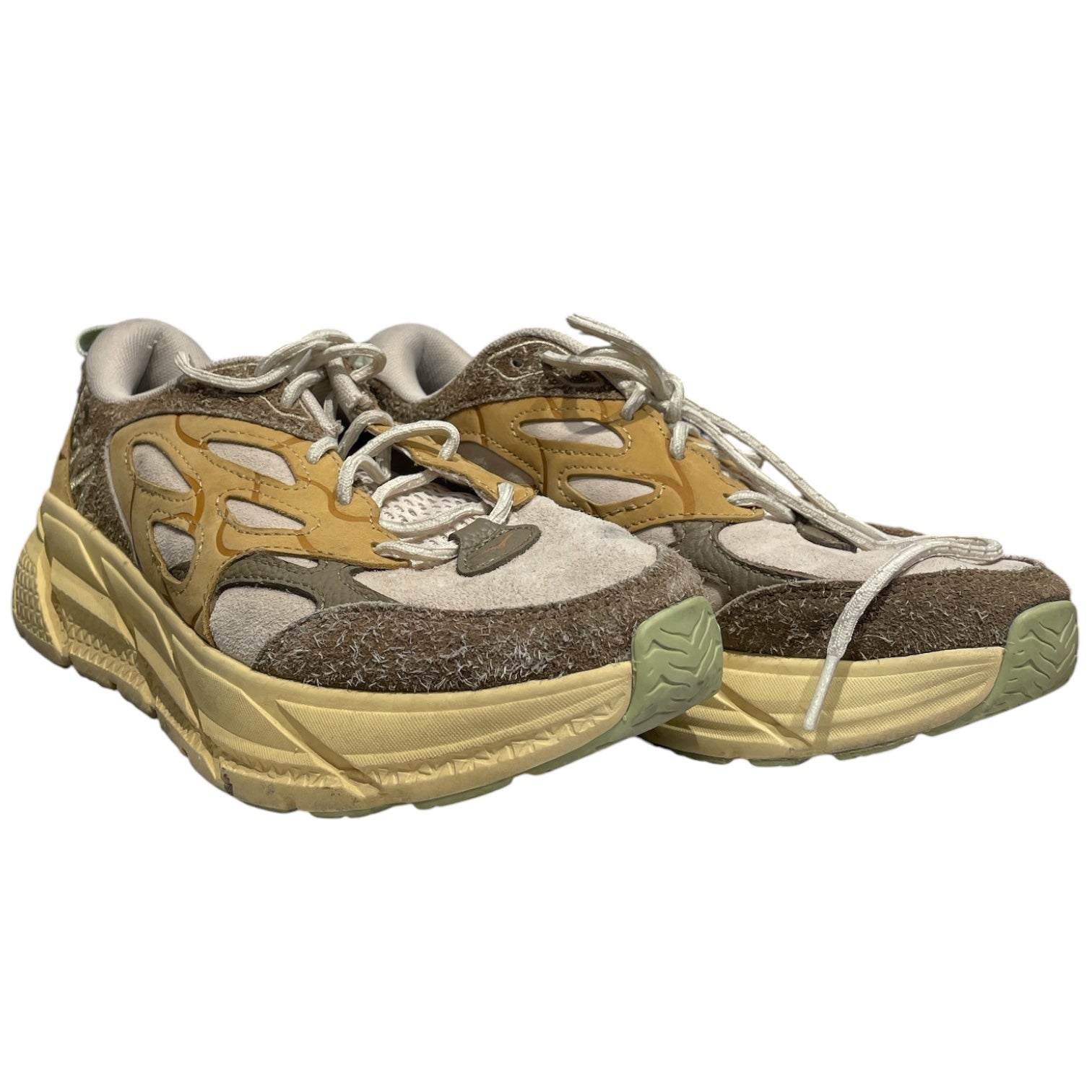 HOKA(HOKA ONE ONE)/Low-Sneakers/US 9.5/Suede/BEG/Clifton L Suede view 1
