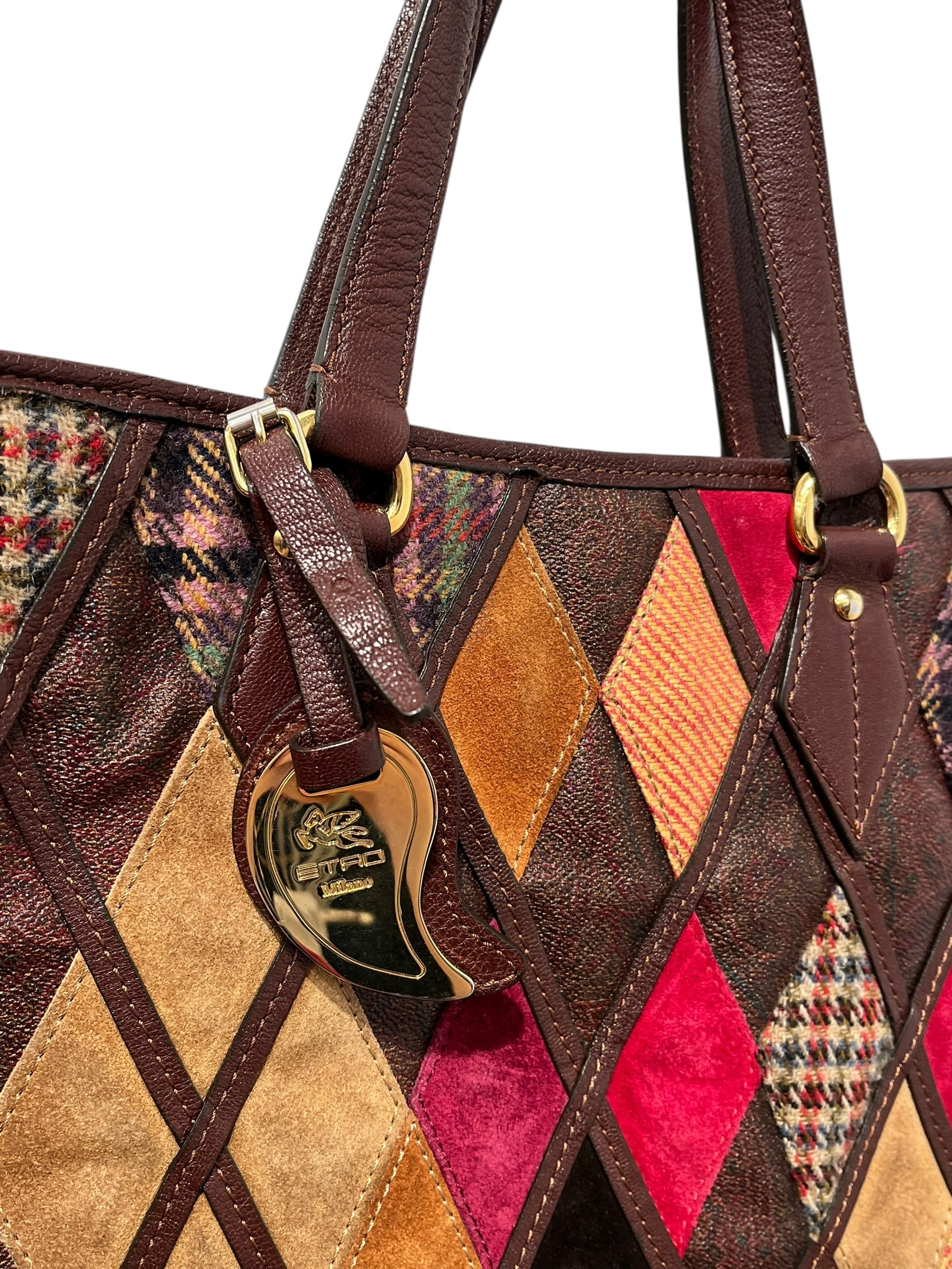 ETRO/Bag/Plaid/Leather/BRW/PATCHWORK DIAMOND BAG view 4