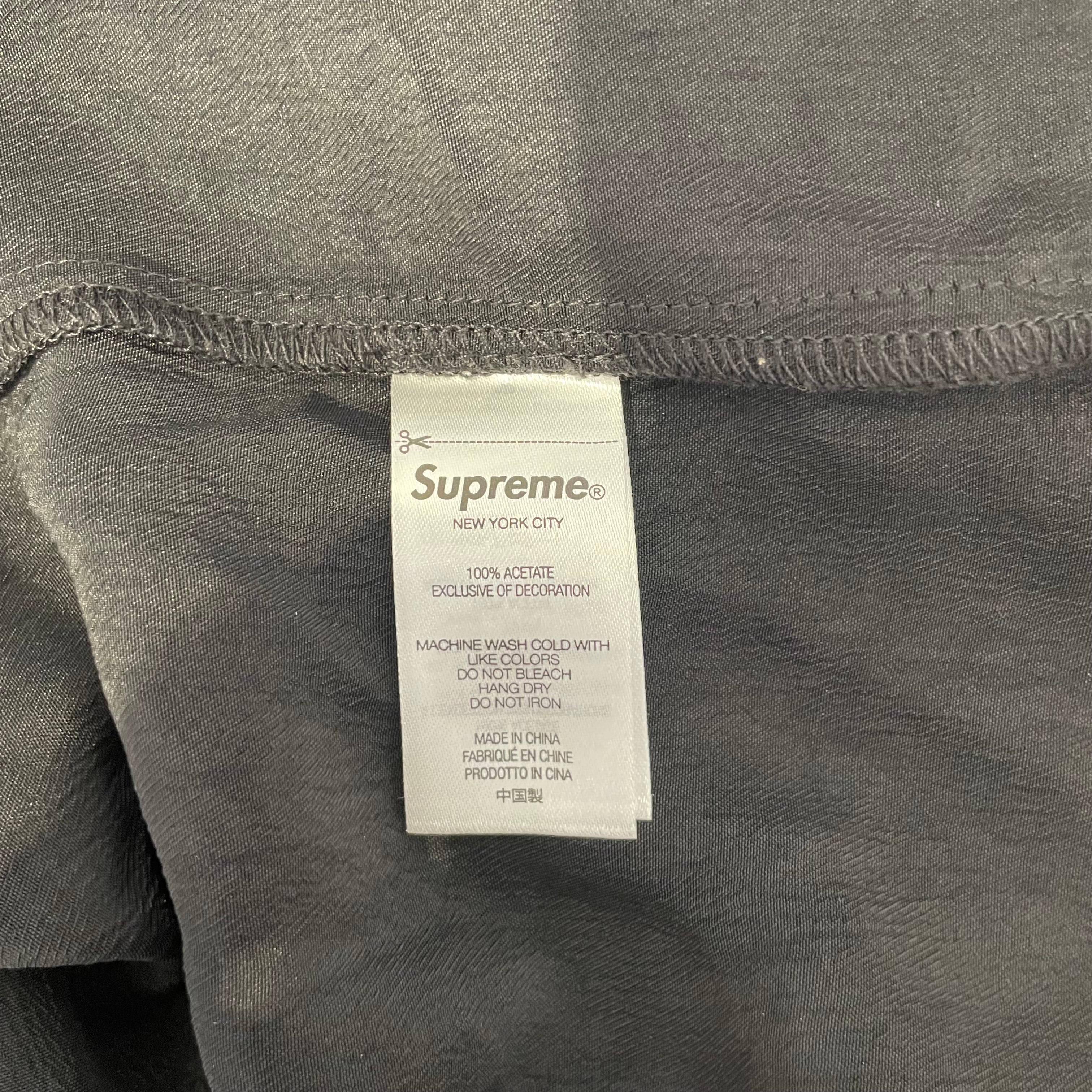 Supreme/Shirt/BLK/Satin zip purple&blue stripe view 4