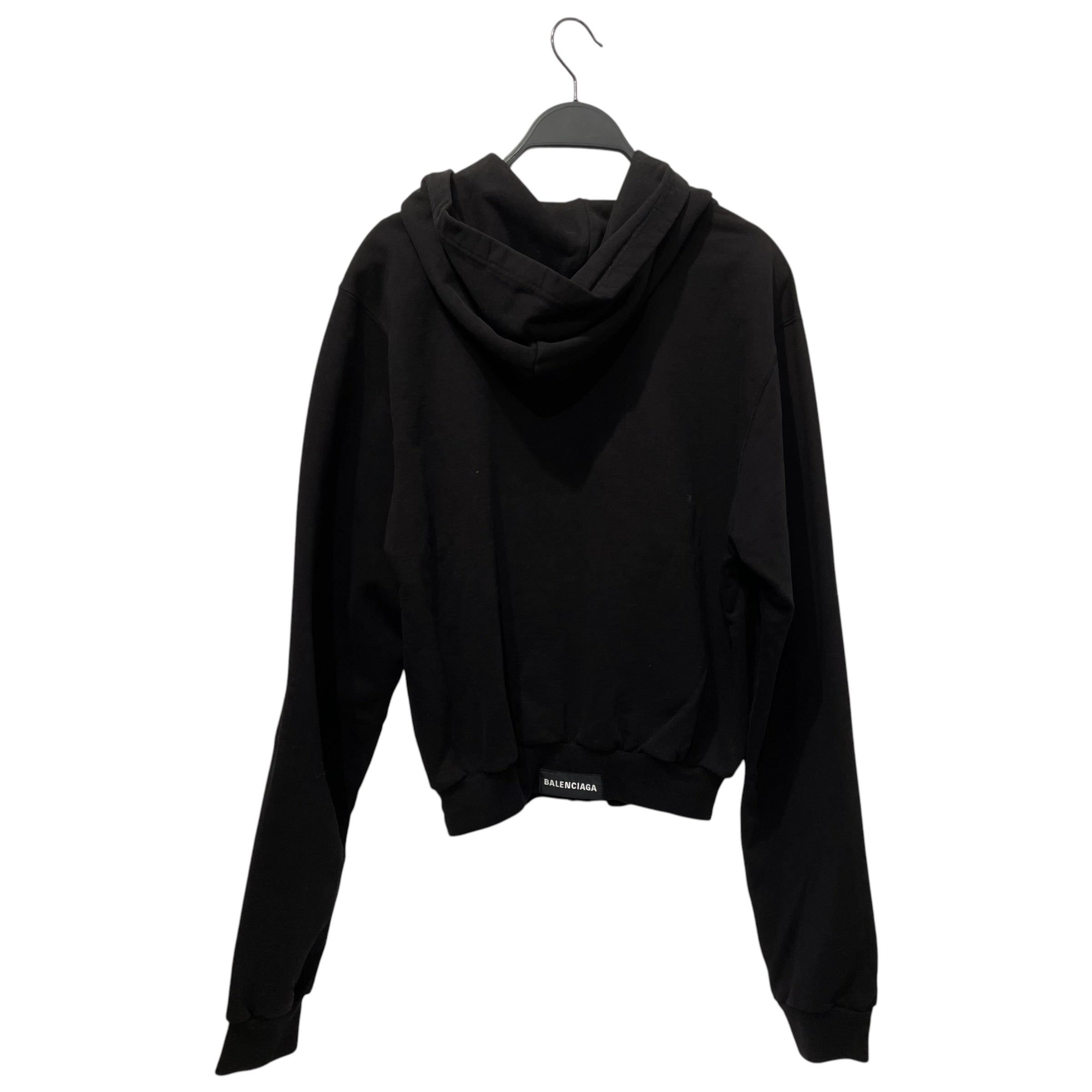 BALENCIAGA/Zip Up Hoodie/XXS/Cotton/BLK/2021TINY ZIP UP view 2