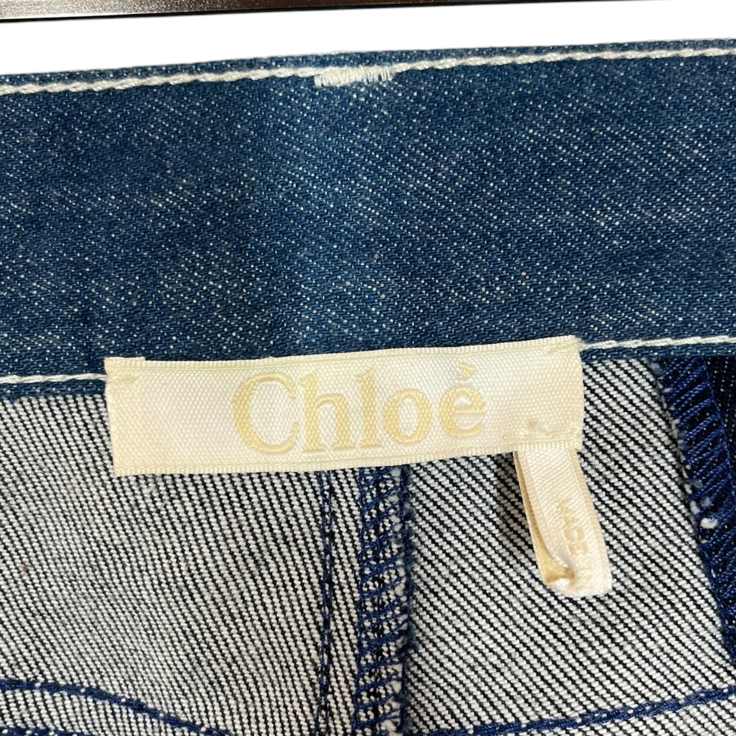 Chloe/Straight Pants/36/Denim/IDG/All Over Print/PATCHWORK DENIM view 4