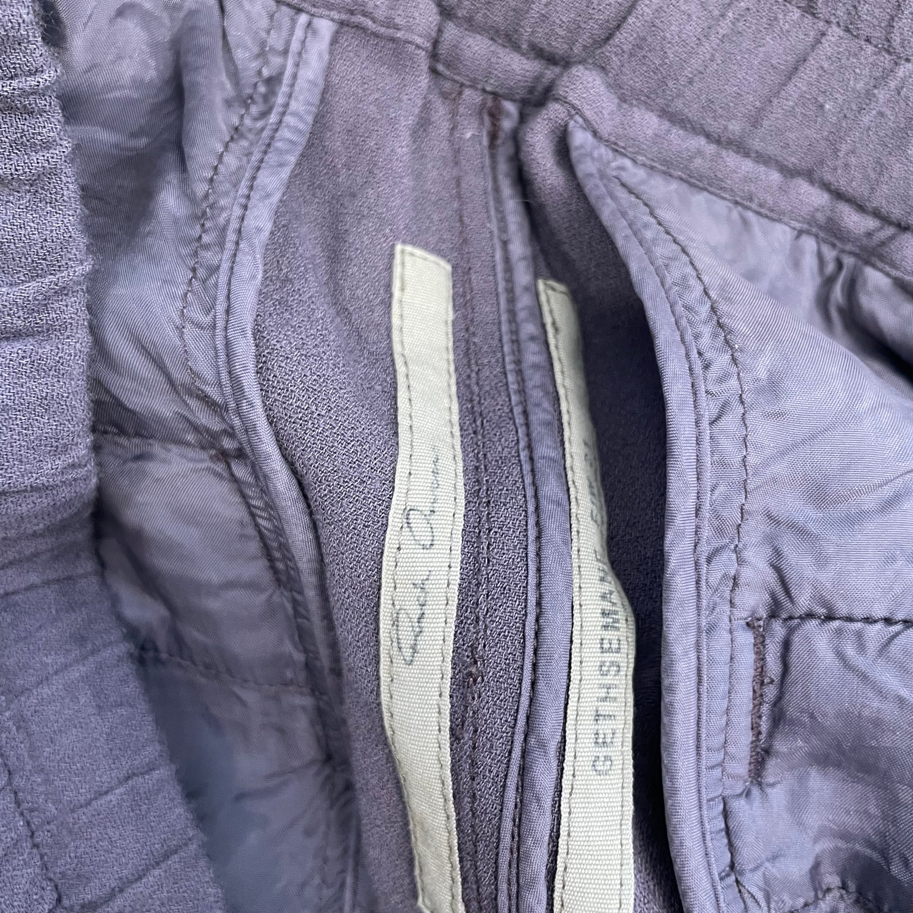 Rick Owens/Straight Pants/46/Cotton/PPL/eggplant drawstring view 4