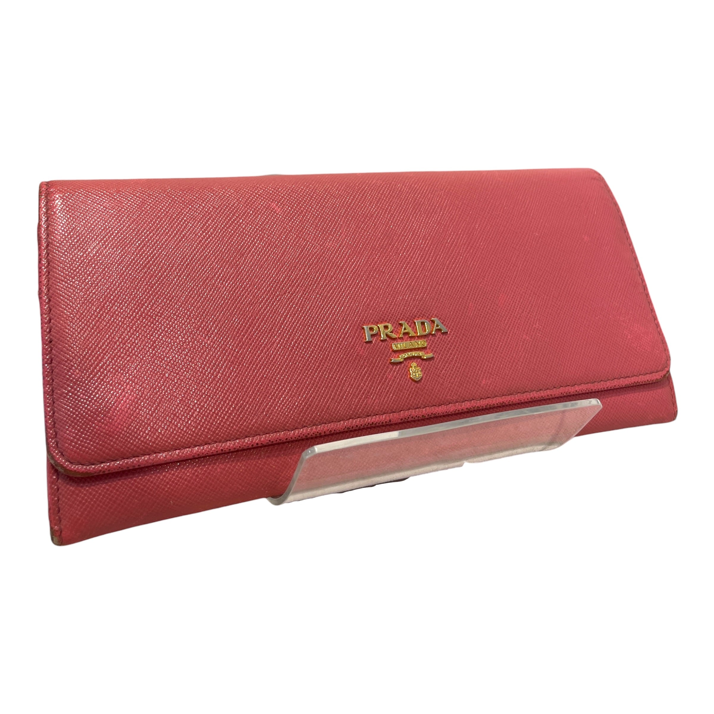 PRADA/Long Wallet/Leather/PNK/L's/ view 1