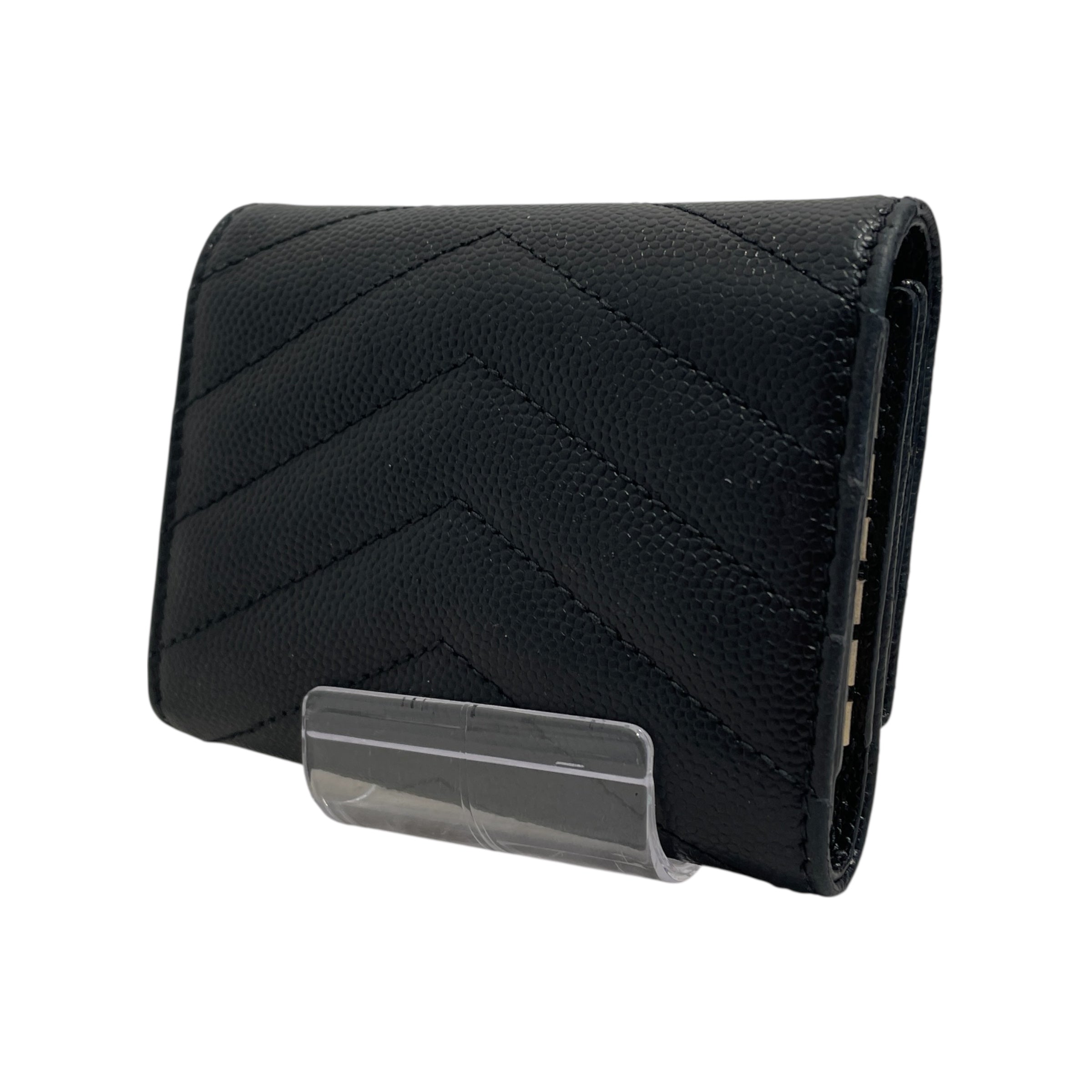 YVES SAINT LAURENT/Bifold Wallet/Leather/BLK/Cassandra Matelasse Keycase view 2