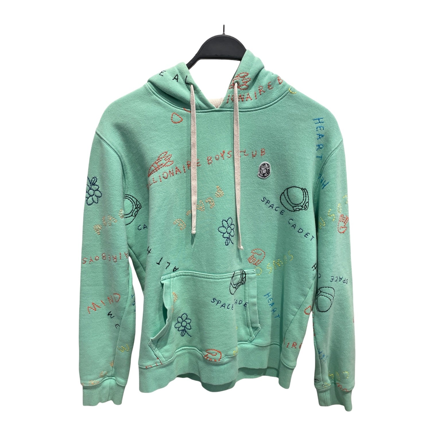 BILLIONAIRE BOYS CLUB/Hoodie/S/All Over Print/Cotton/GRN/Scribble Thermal hood lining view 1