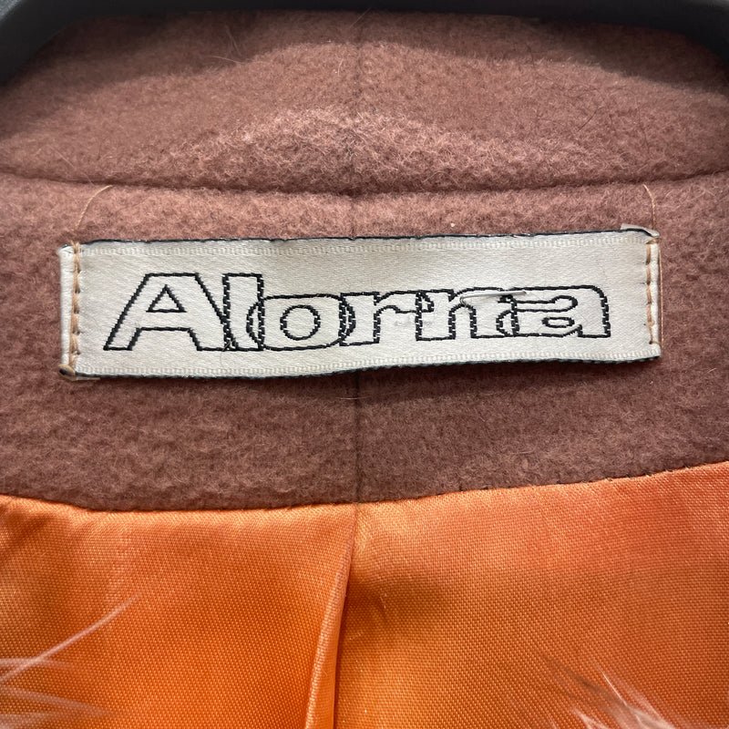 ALORNA/Coat/S/Wool/PNK/FOX FUR COLLAR APRICOT LINED