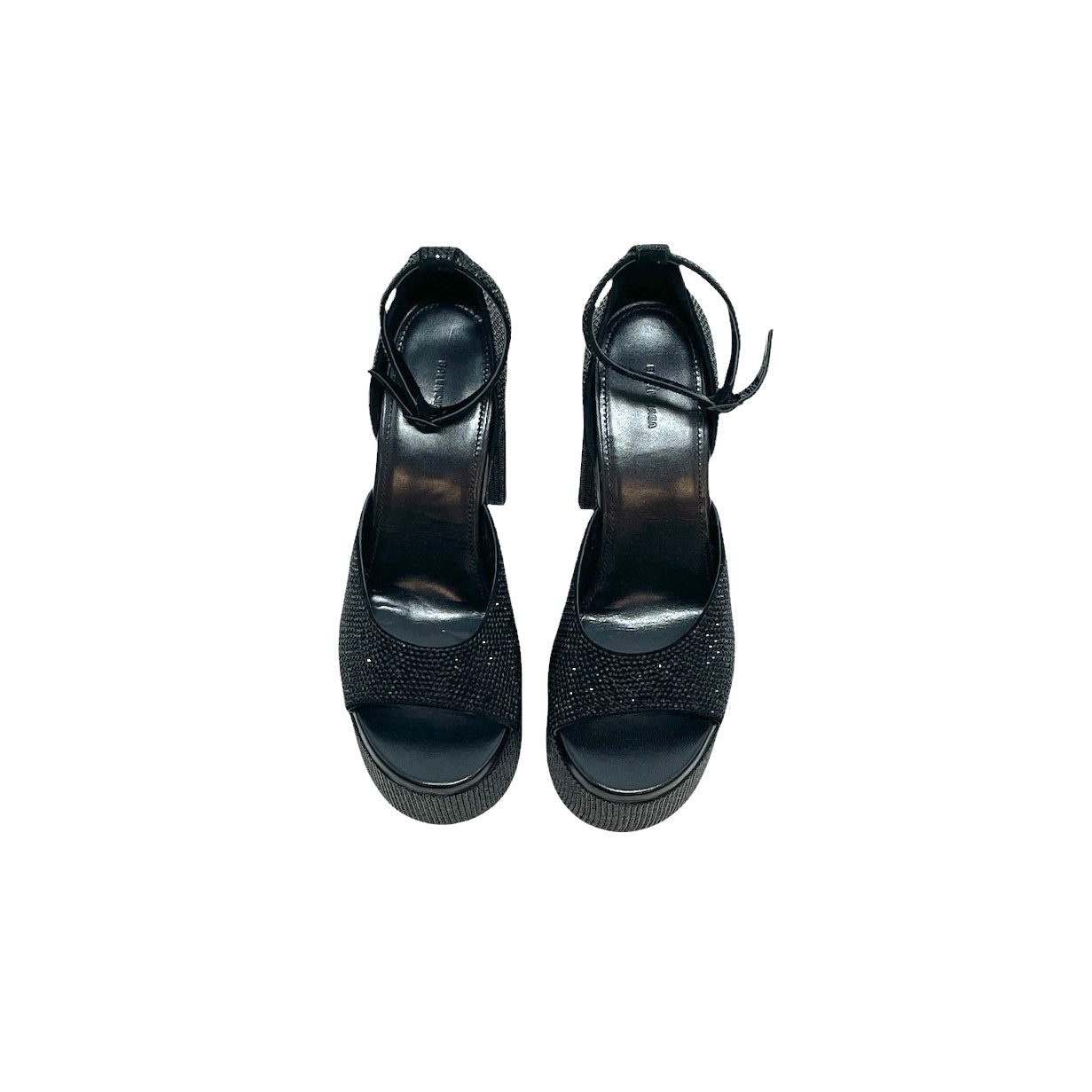 BALENCIAGA/Heels/EU 39/BLK/CAMDEN SANDAL BLACK CRYSTAL view 3