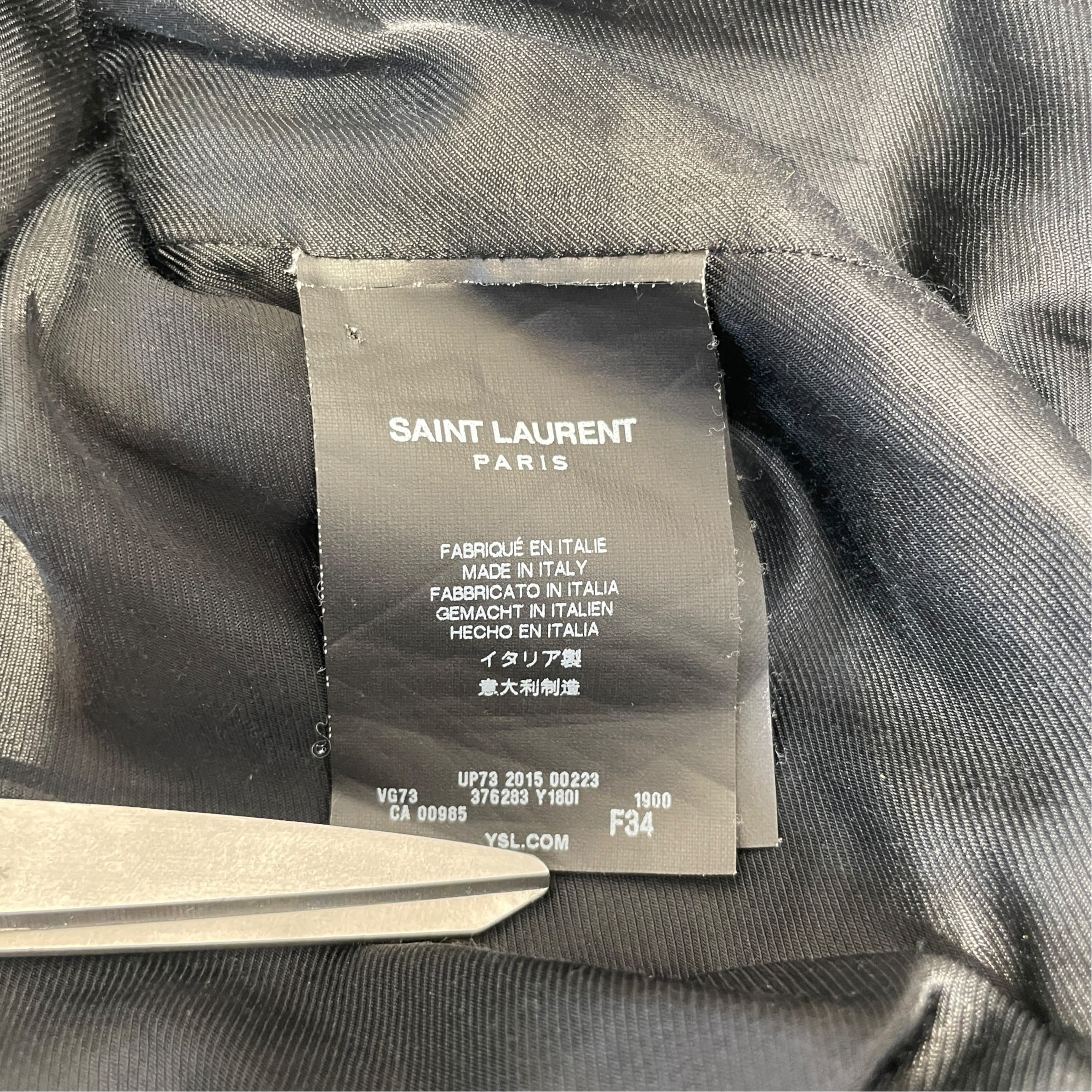 YVES SAINT LAURENT/Jacket/Wool/BLK/Teddy Jacket view 4
