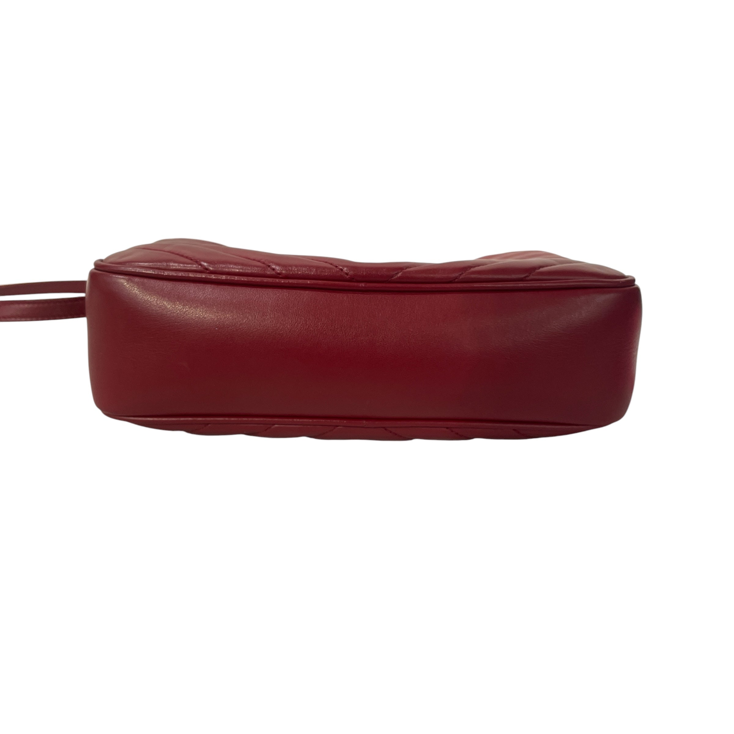YVES SAINT LAURENT/Bag/Leather/RED/CAMERA BAG view 3