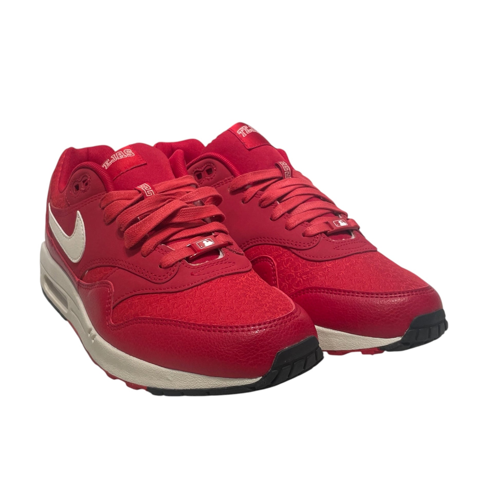 NIKE/Low-Sneakers/US 12/Cotton/RED/AIR MAX 1 view 1