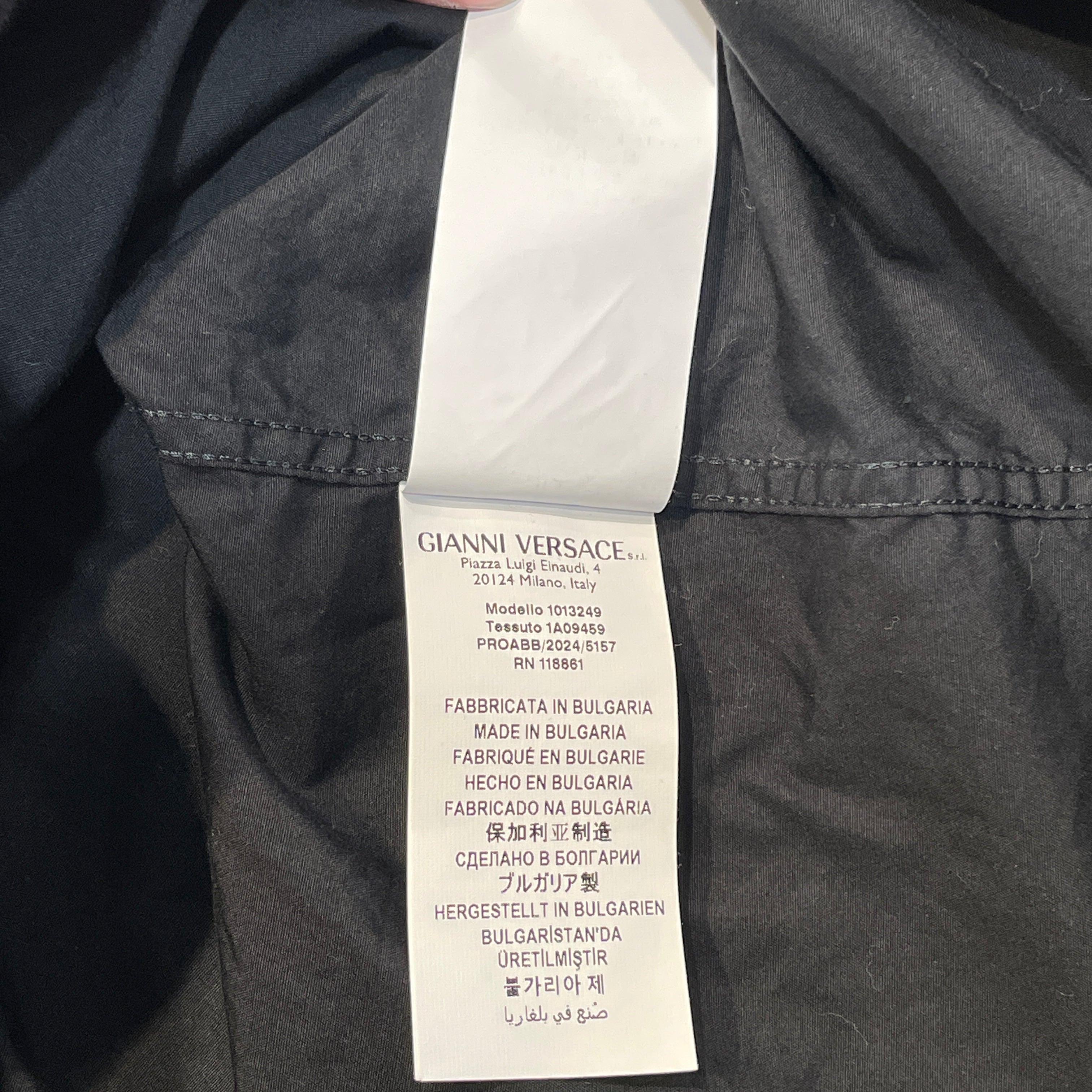 VERSACE/LS Shirt/L/Cotton/BLK/Versace Button UP SHirt view 6