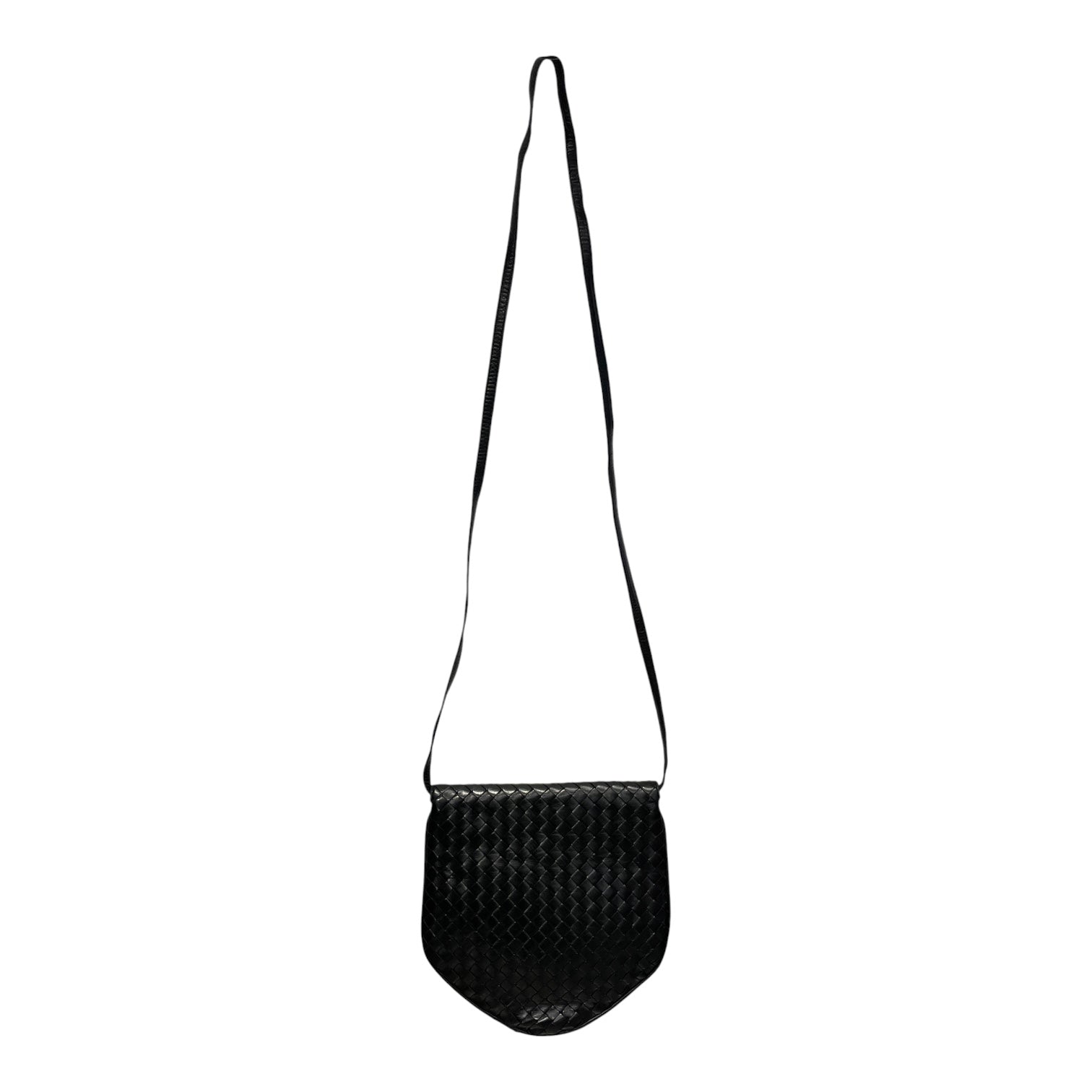 BOTTEGA VENETA/Cross Body Bag/Leather/BLK/VINTAGE view 2