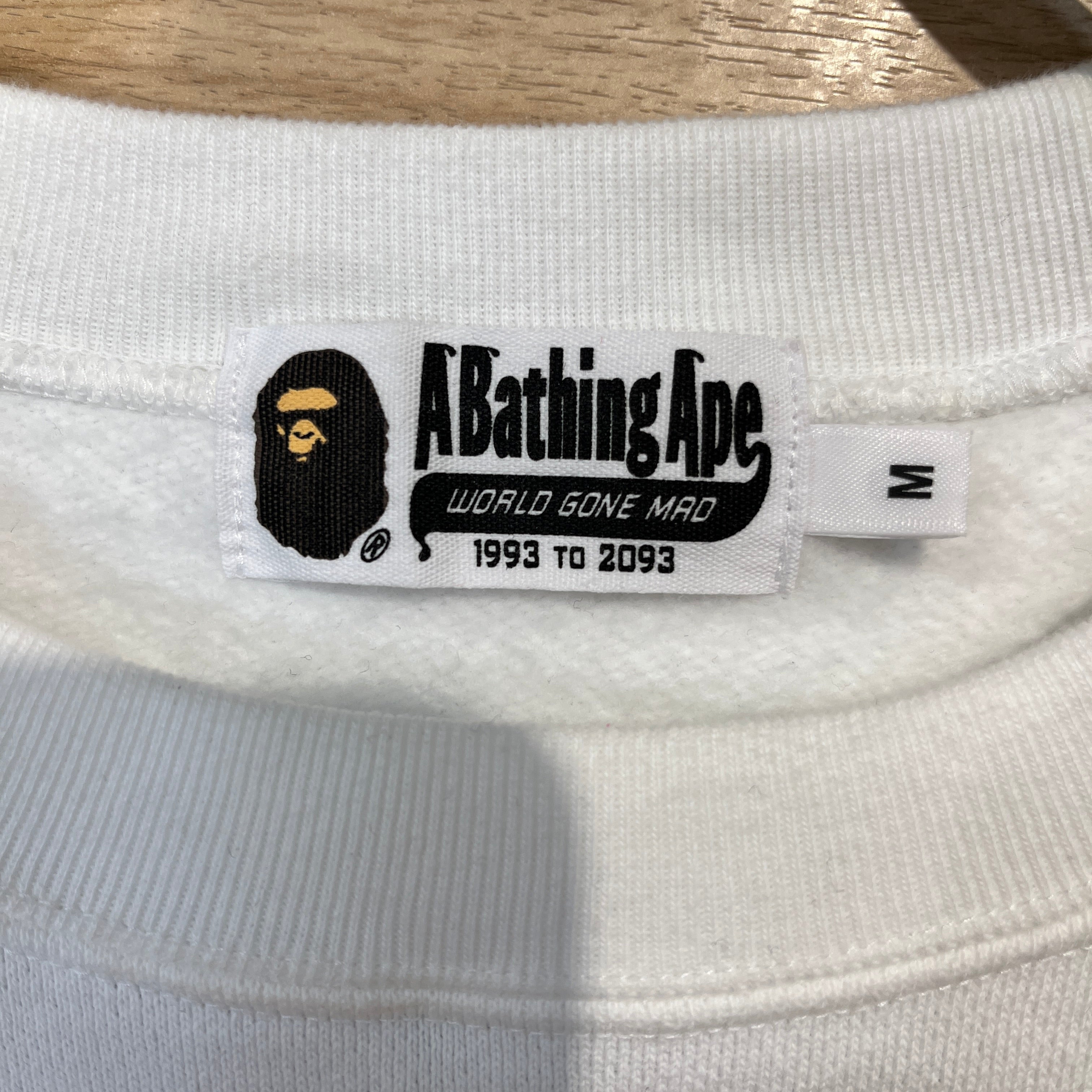 A BATHING APE/BABY MILO/Sweatshirt/M/Cotton/WHT/Fresh Prince Jazzy Jeff view 3