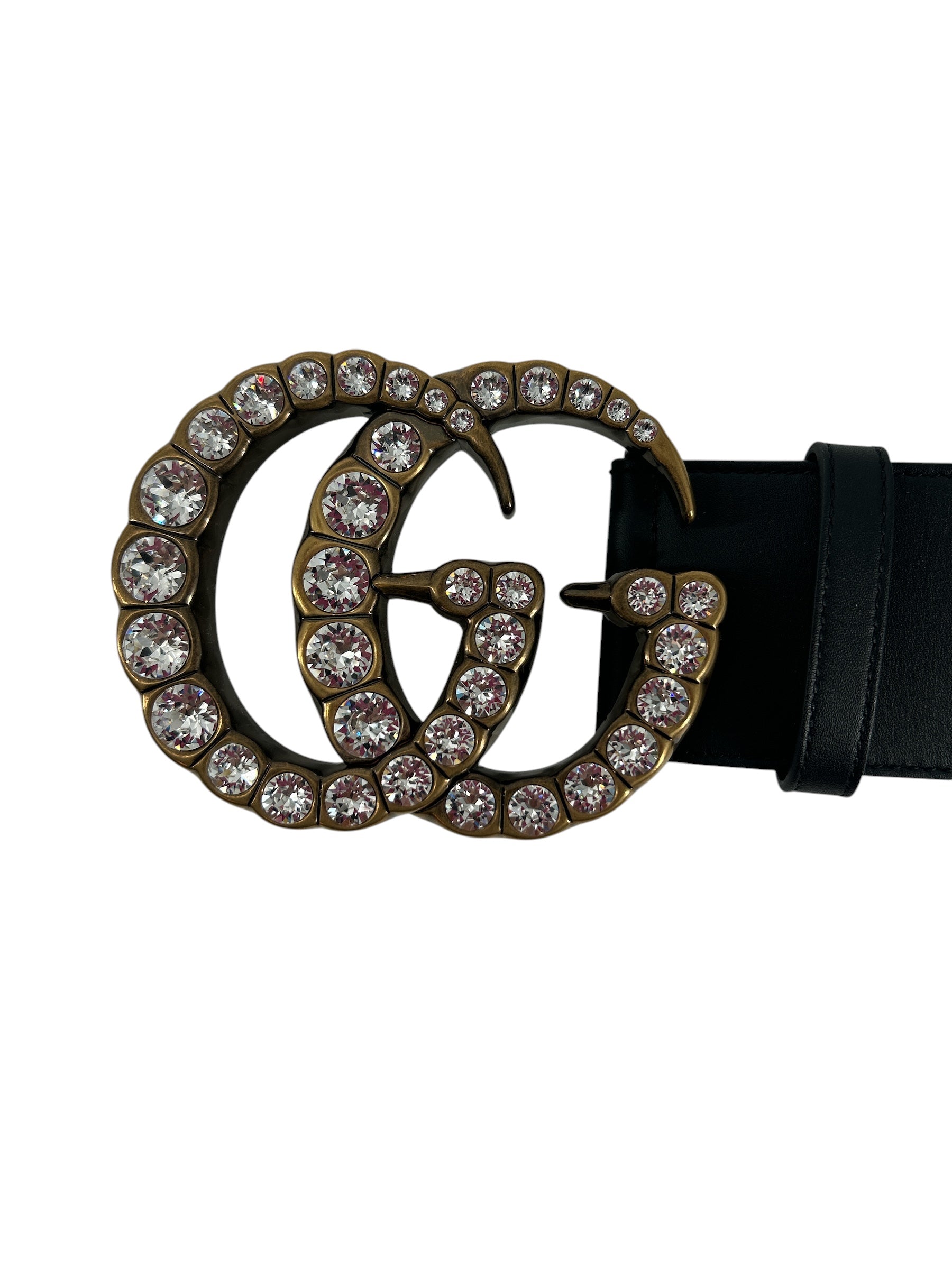 GUCCI/Belt/Leather/BLK/L's/BIG SPARKLE BUCKLE view 2