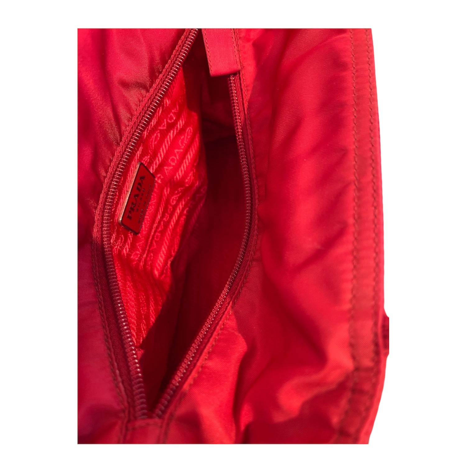 PRADA/Tote Bag/Nylon/RED/tessuto nylon tote view 4