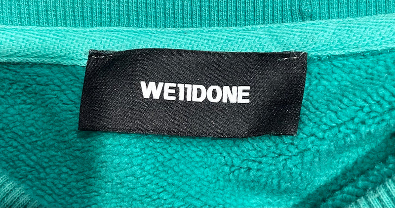 WE11DONE/Sweatshirt/S/Graphic/Cotton/BLU/TEAL MULTI LOGO