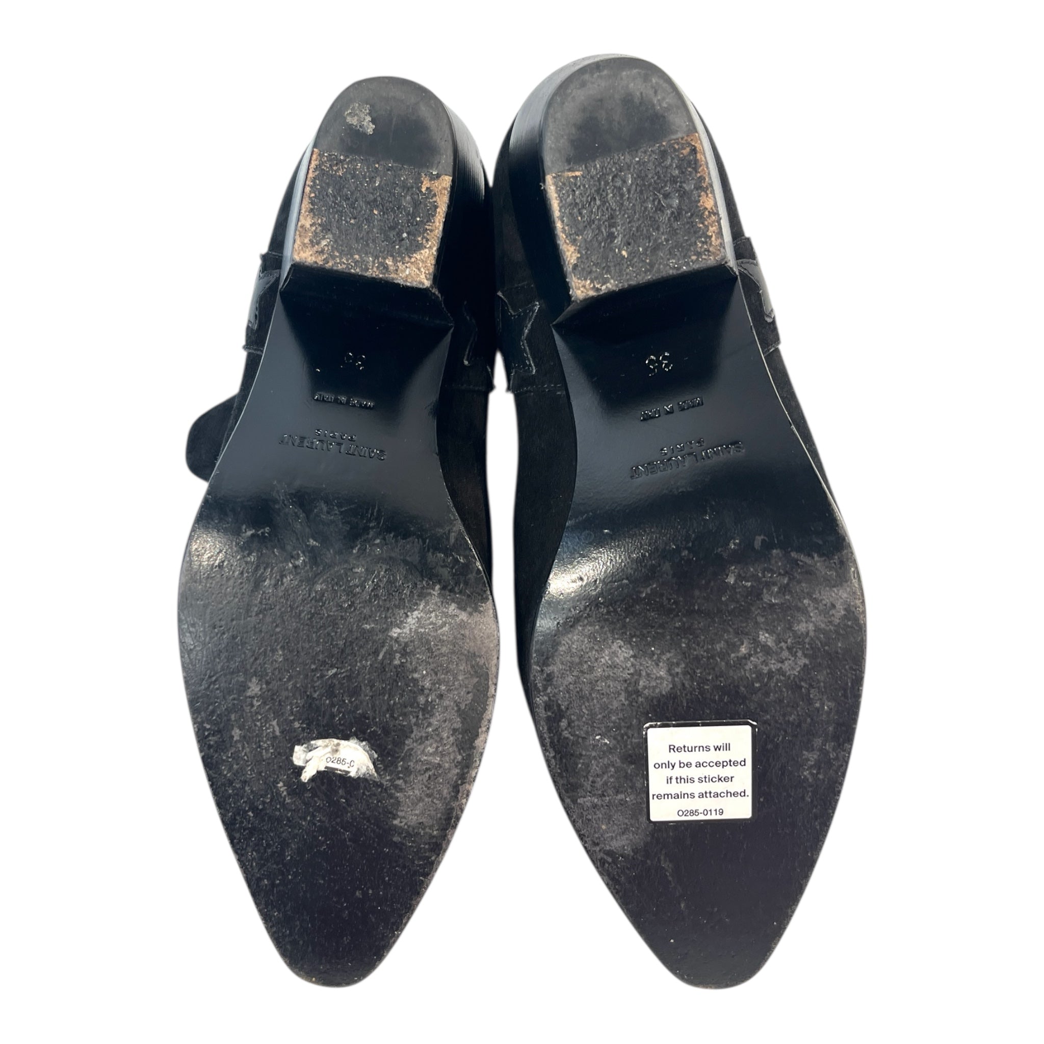 SAINT LAURENT/Western Boots/EU 35/Suede/BLK/ view 4