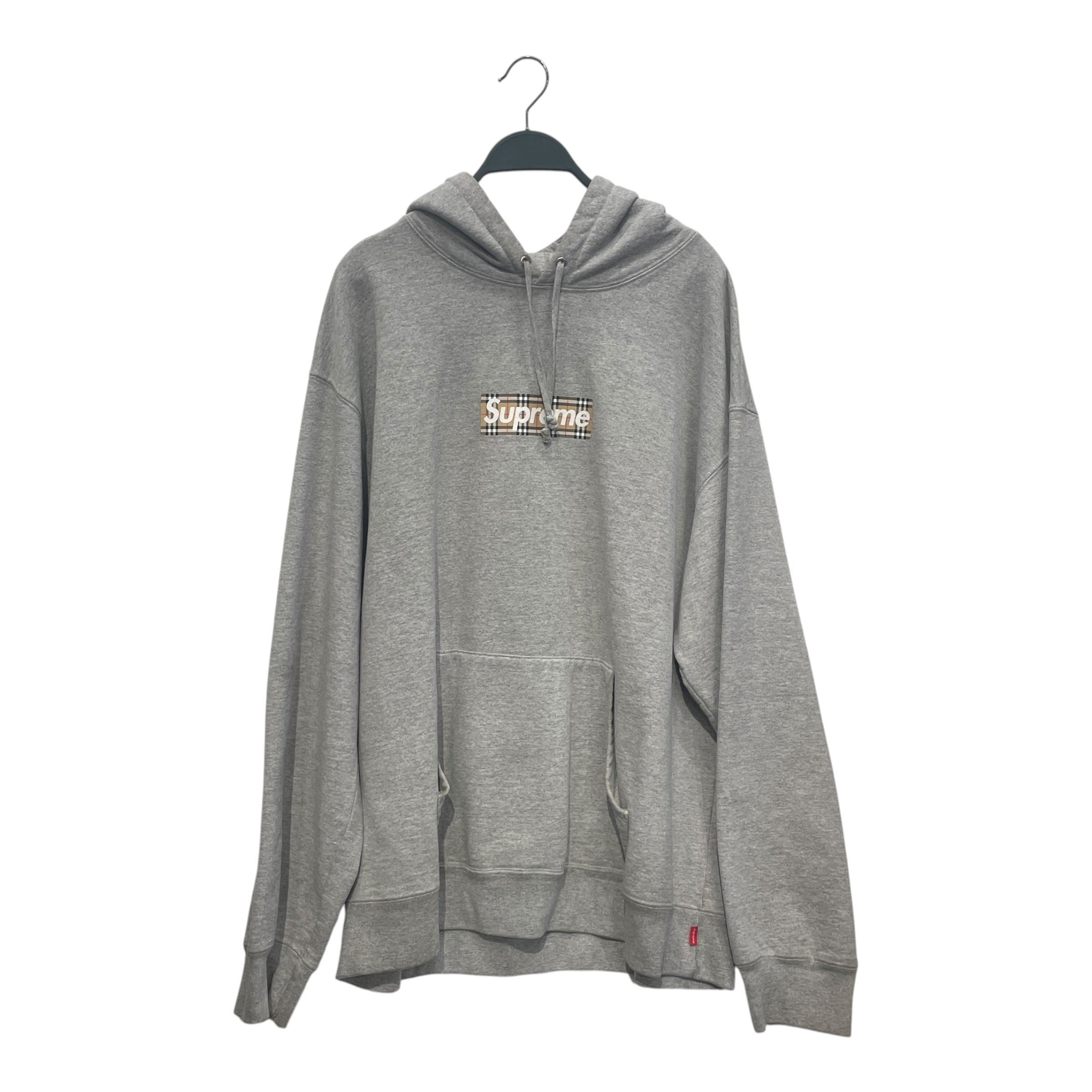 BURBERRY LONDON/Supreme/Hoodie/XL/Cotton/GRY/BOX LOGO STRIPE BURBERRY view 1