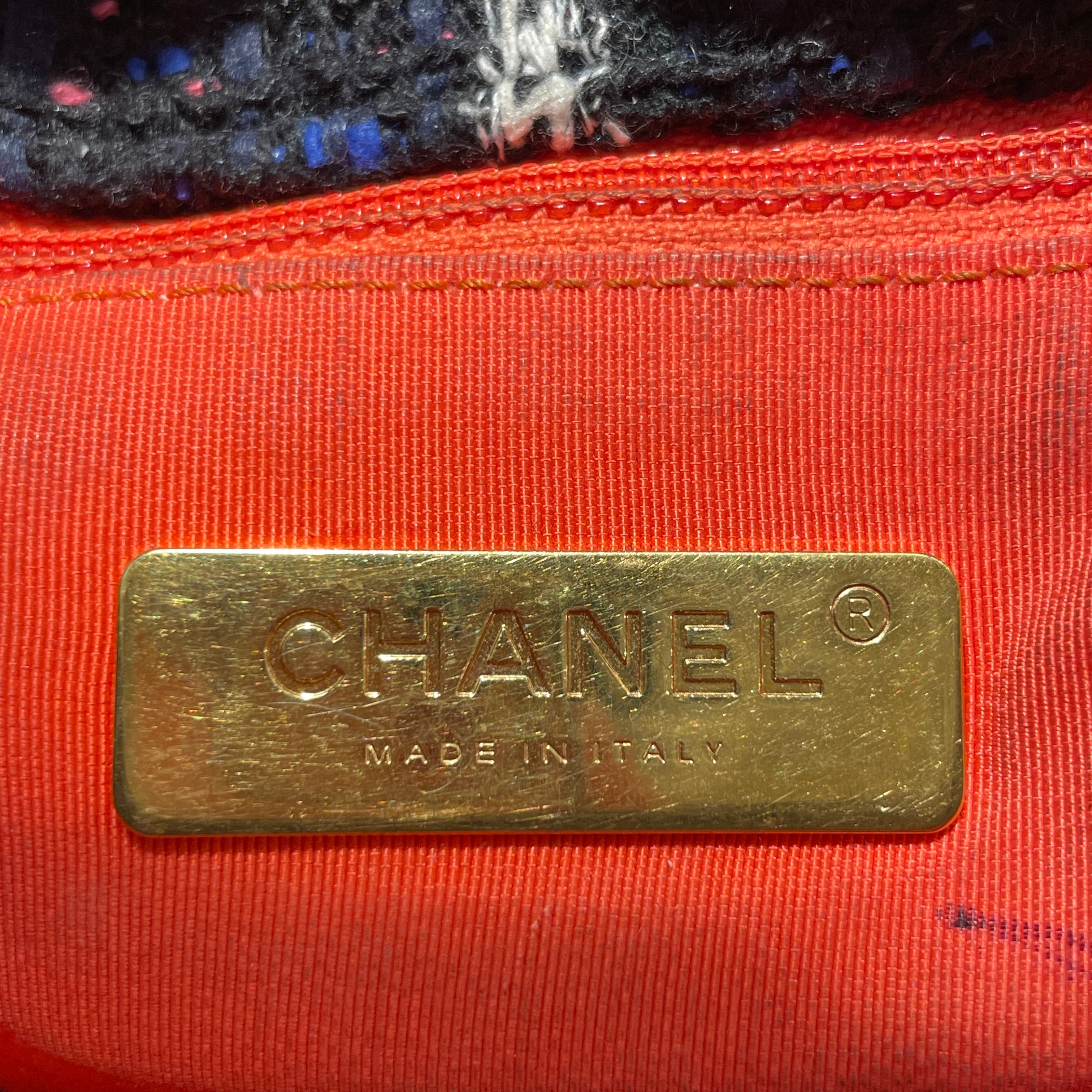 CHANEL/Hand Bag/Stripe/Tweed/MLT/large 19 tweed view 5