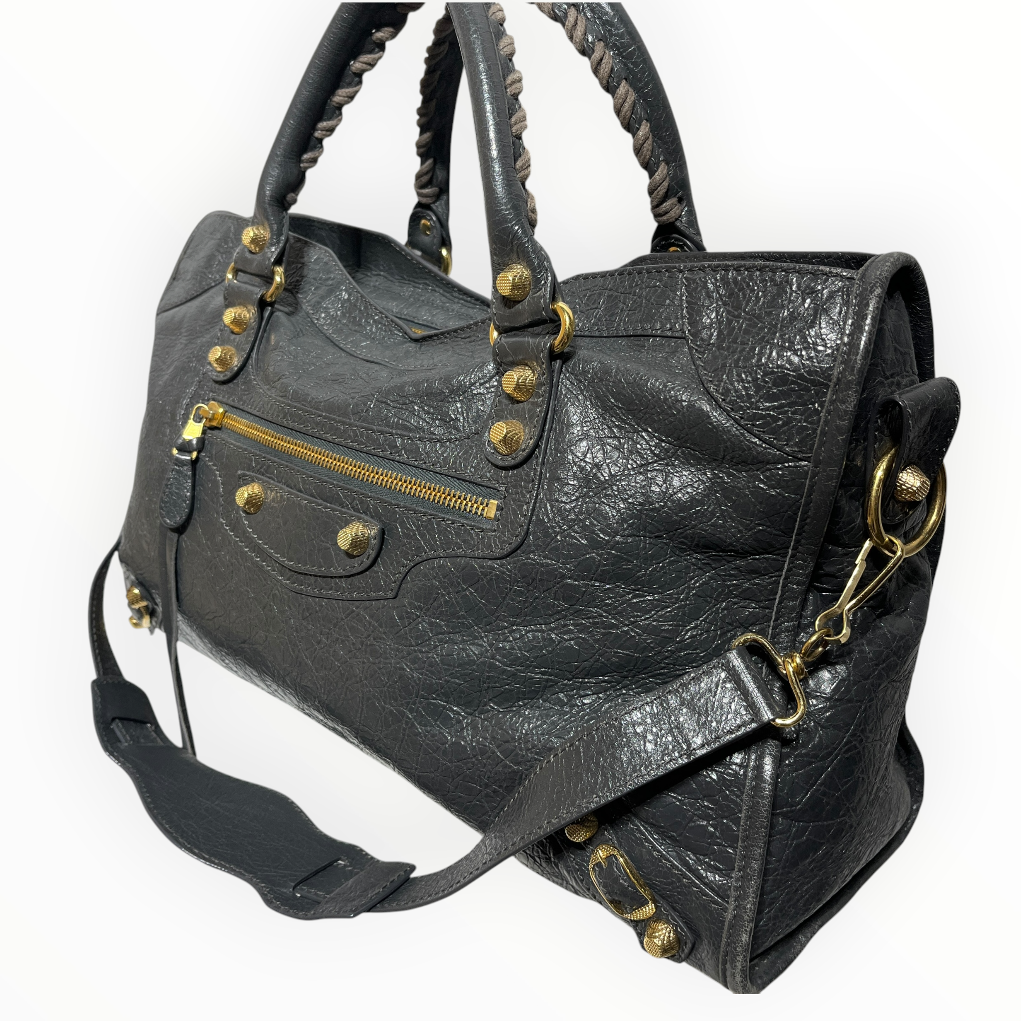 BALENCIAGA/Bag/Leather/BLK/GLD HARDWARE CITY view 5