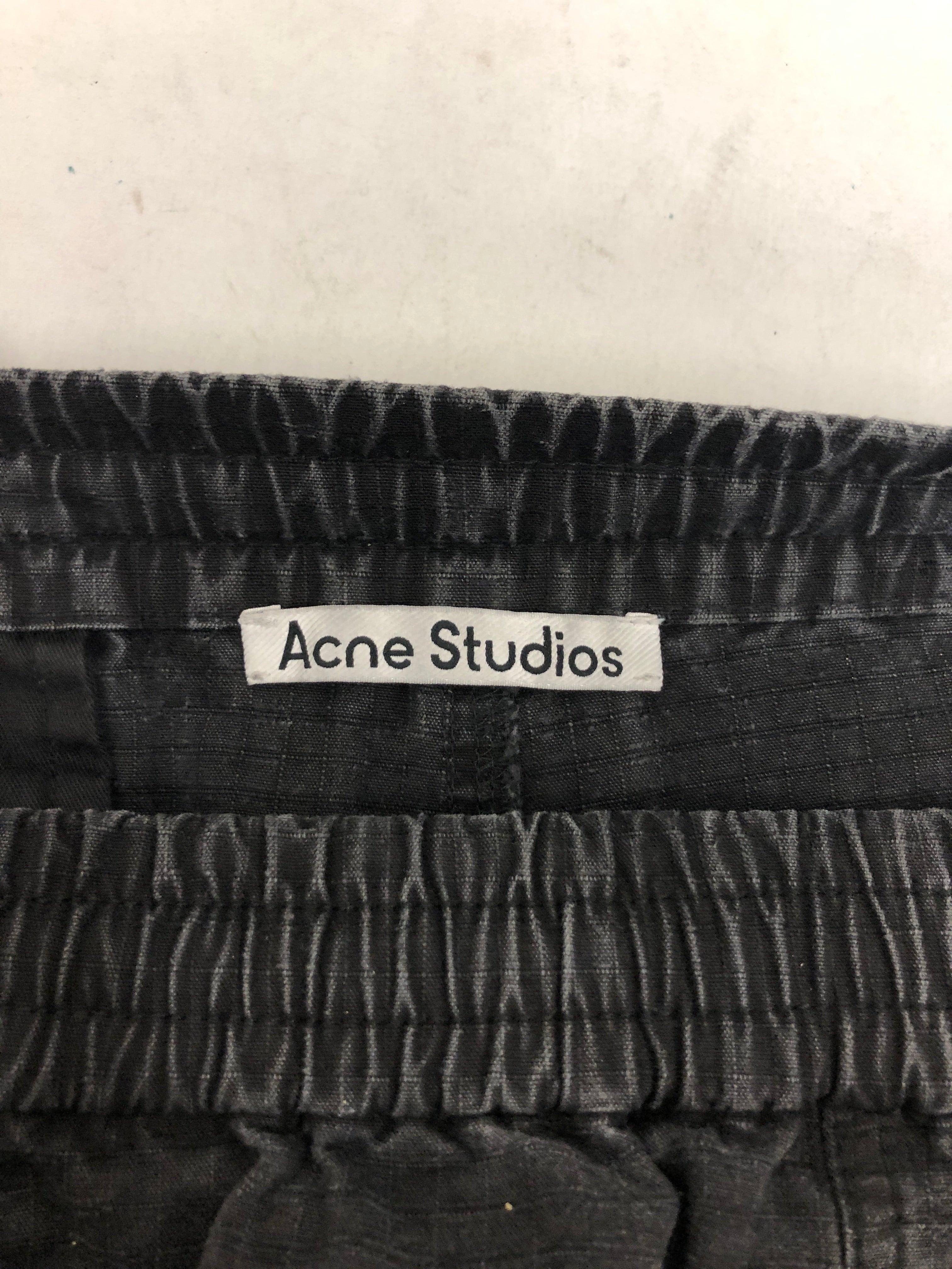 Acne Studios/Cargo Pants/46/Cotton/BLK/grey wash ripstop cargo view 3