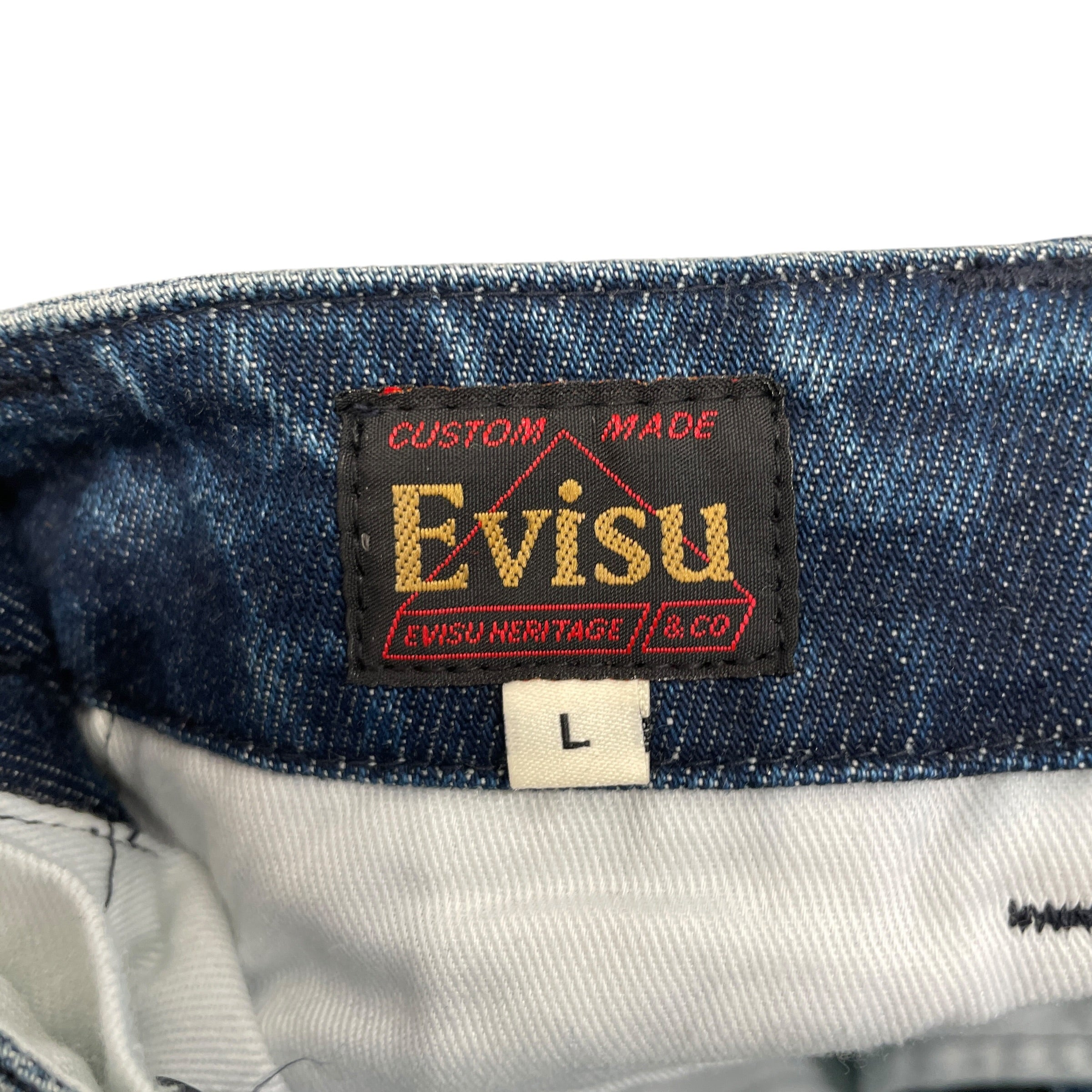 EVISU/Cargo Pants/L/Denim/IDG/Graphic/MOTORCYCLE GRAPHIC view 3