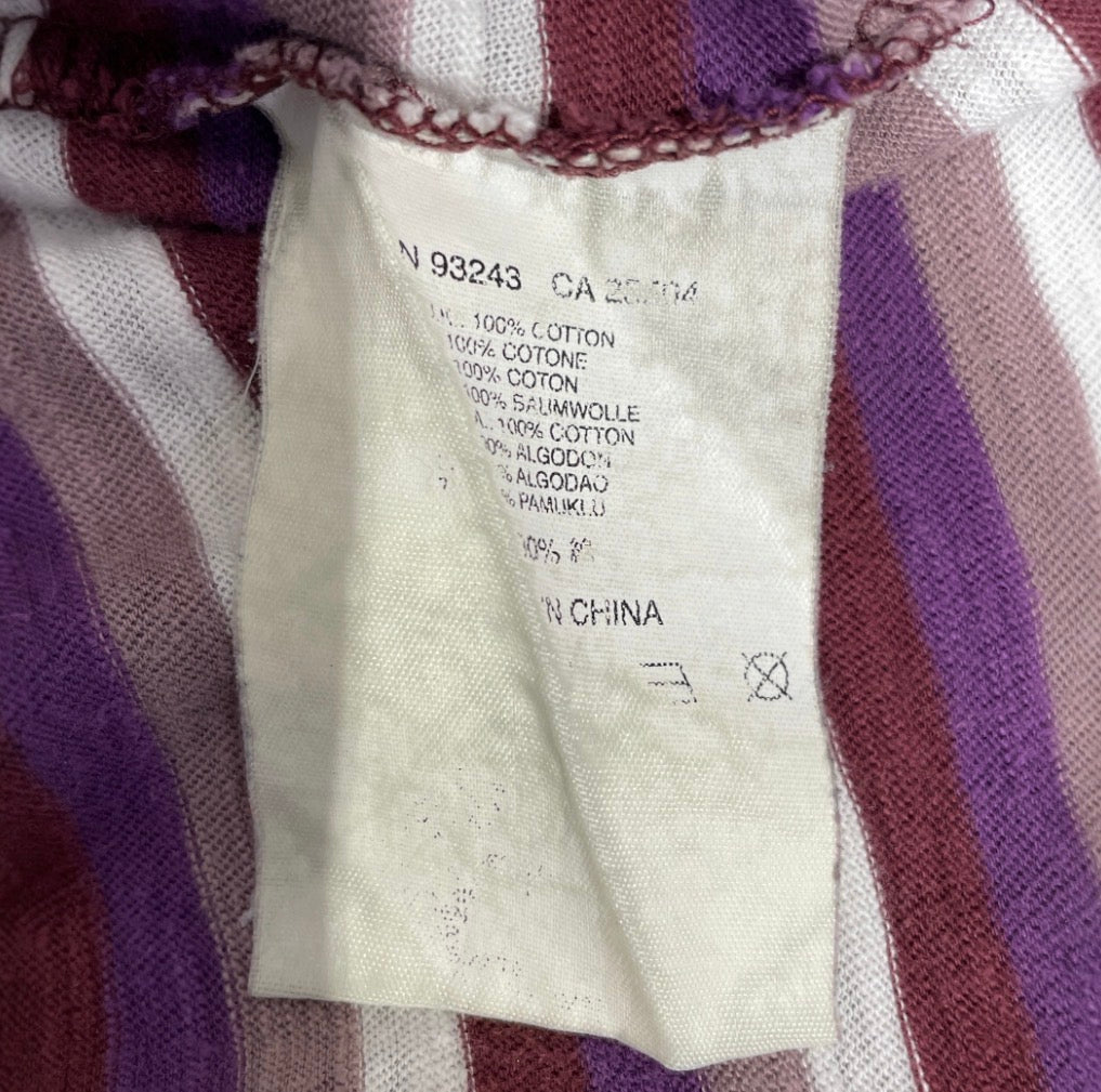 DIESEL/LS T-Shirt/L/Stripe/Cotton/PPL/PURPLE/BURGUNDY STRIPE view 4