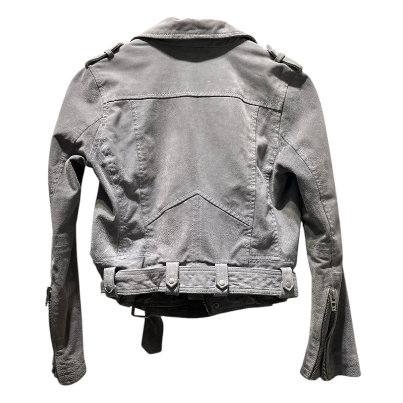 BLANKNYC/Leather Jkt/XS/Suede/GRY/