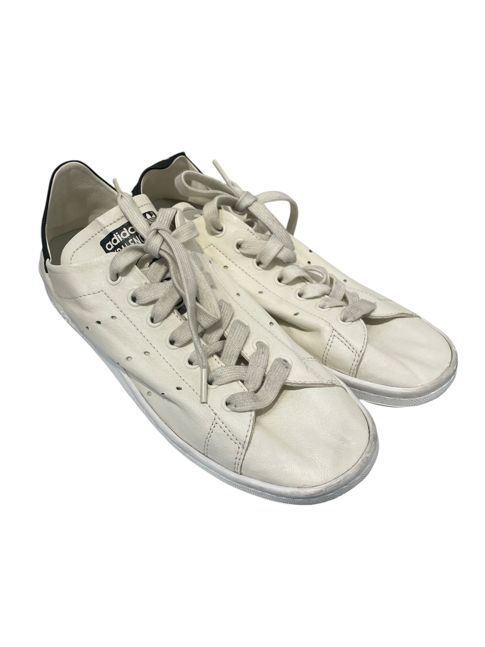BALENCIAGA/adidas/Low-Sneakers/US 7/Leather/WHT/U-Tip/LOWTOP WHITE/BLK AGAS view 1