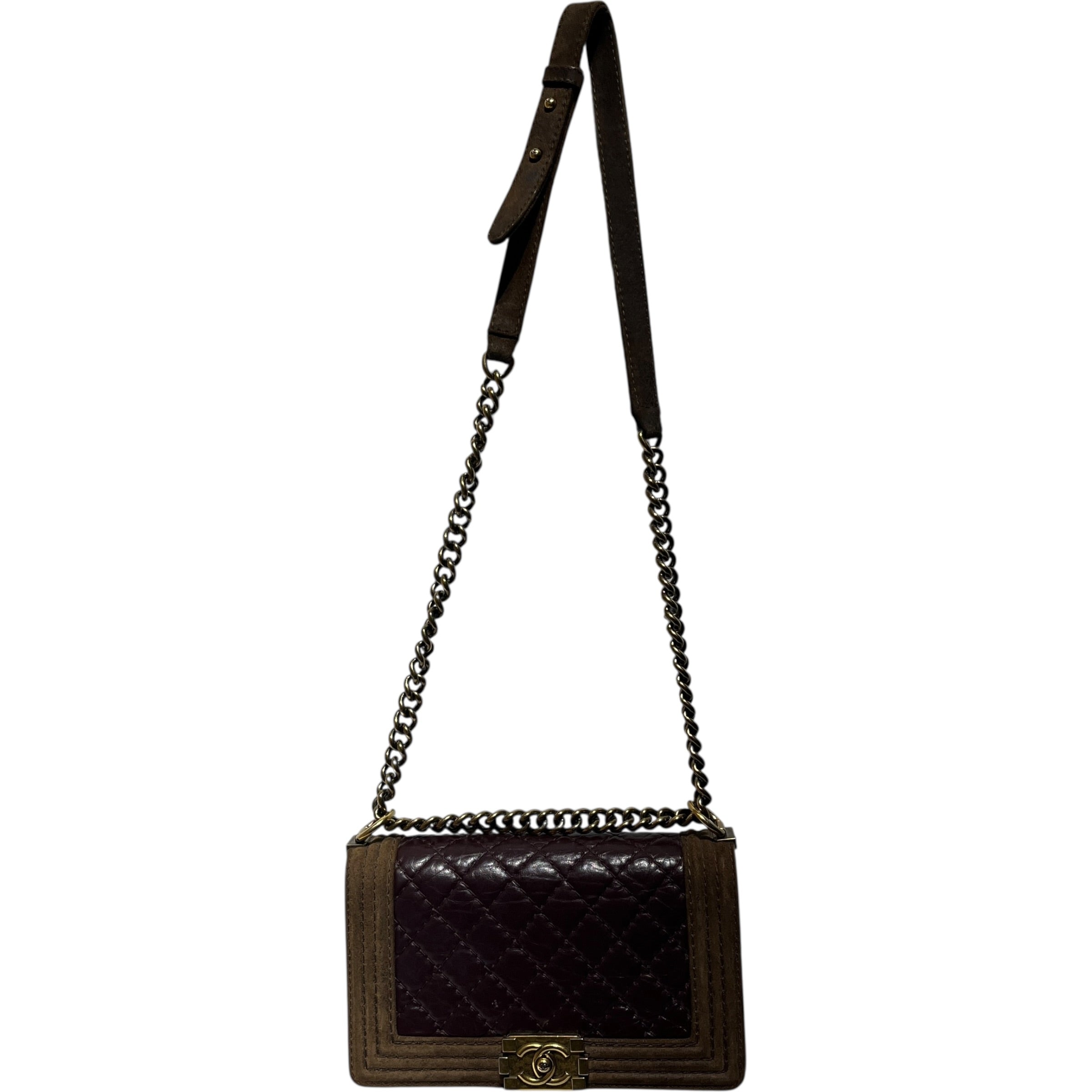 CHANEL/Cross Body Bag/Suede/BRD/PARIS EDINBURGH FLAP BAG view 1