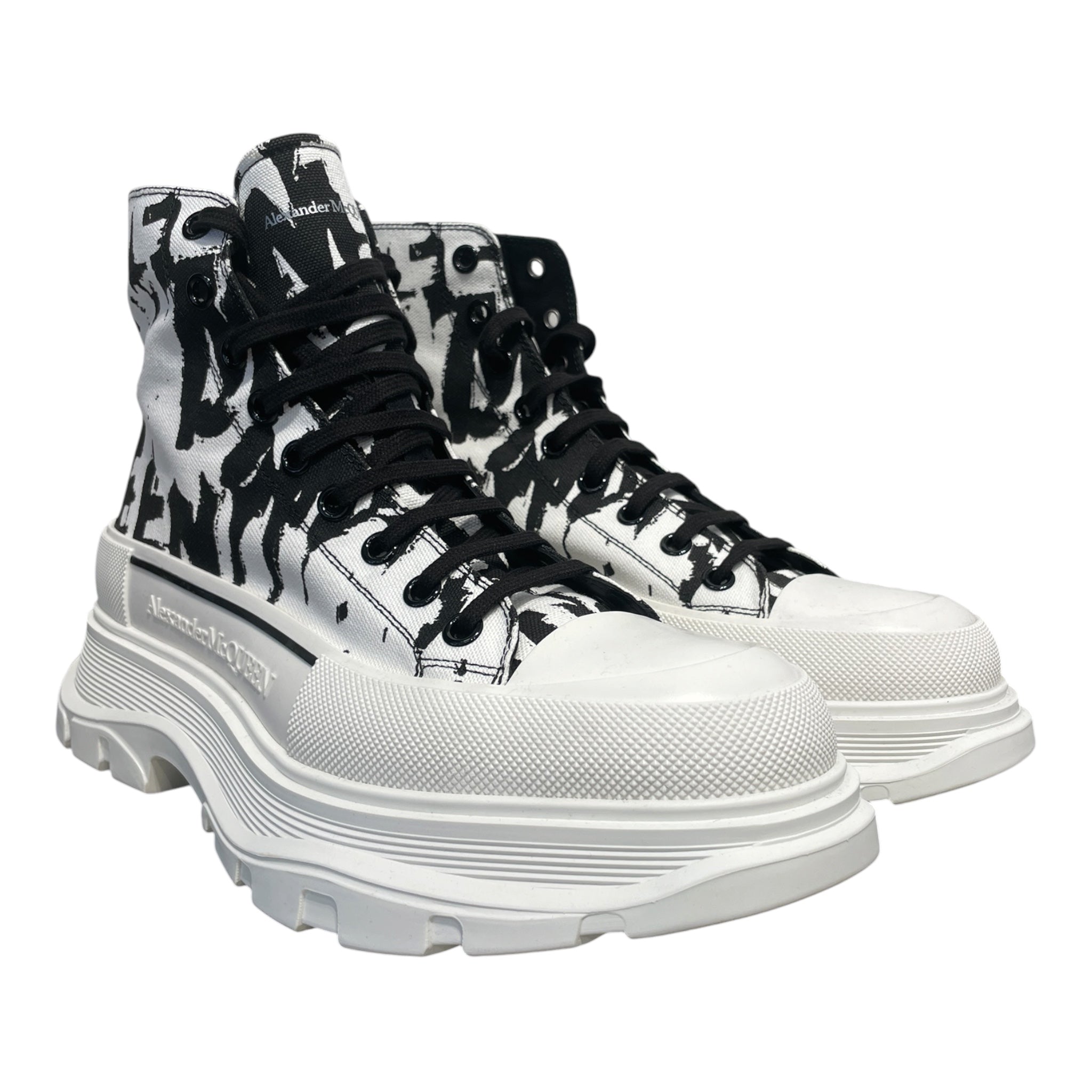 Alexander McQueen/Hi-Sneakers/EU 44/Leather/WHT/tread slick view 1