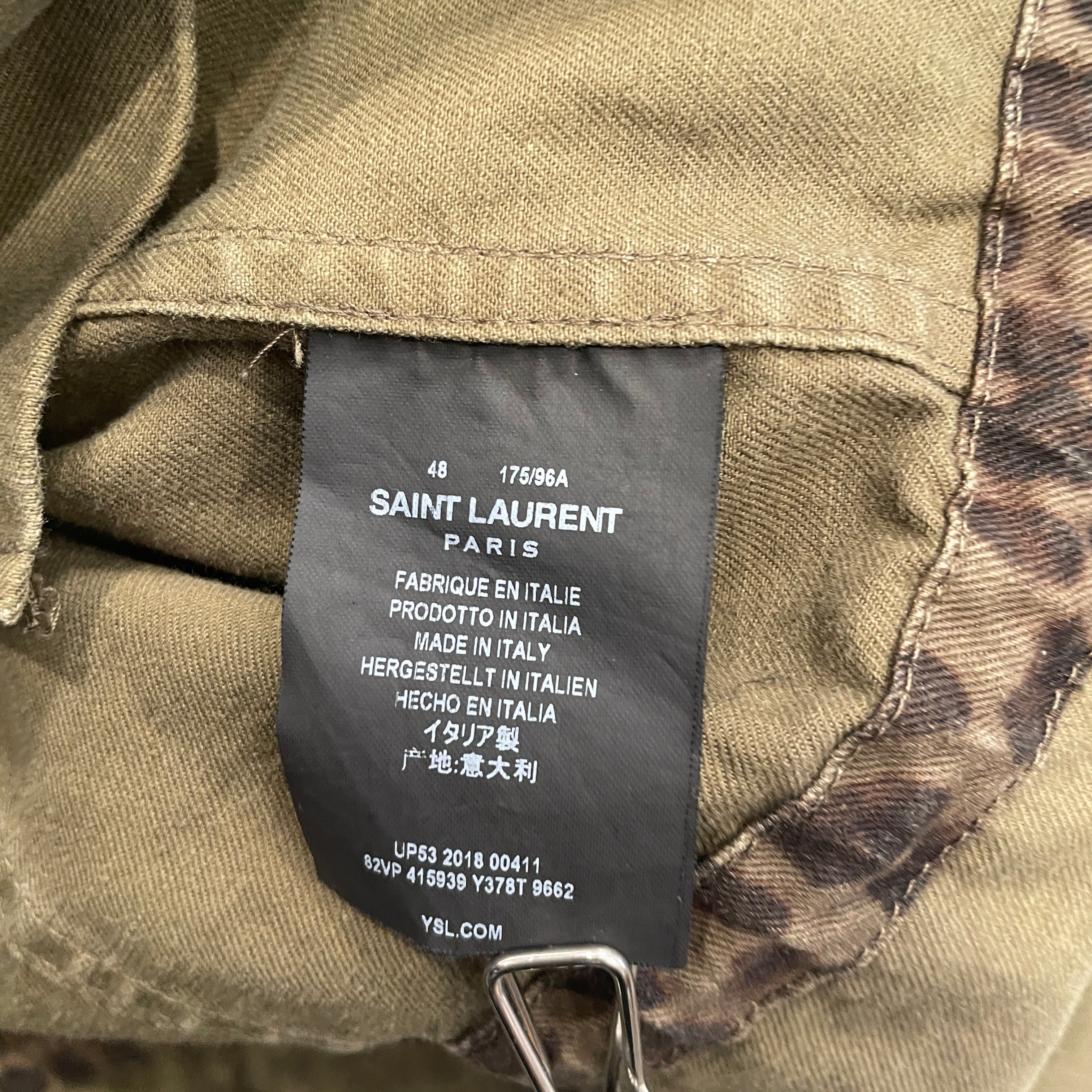 SAINT LAURENT/Tailored Jkt/48/Cotton/CML/Leopard/ view 4