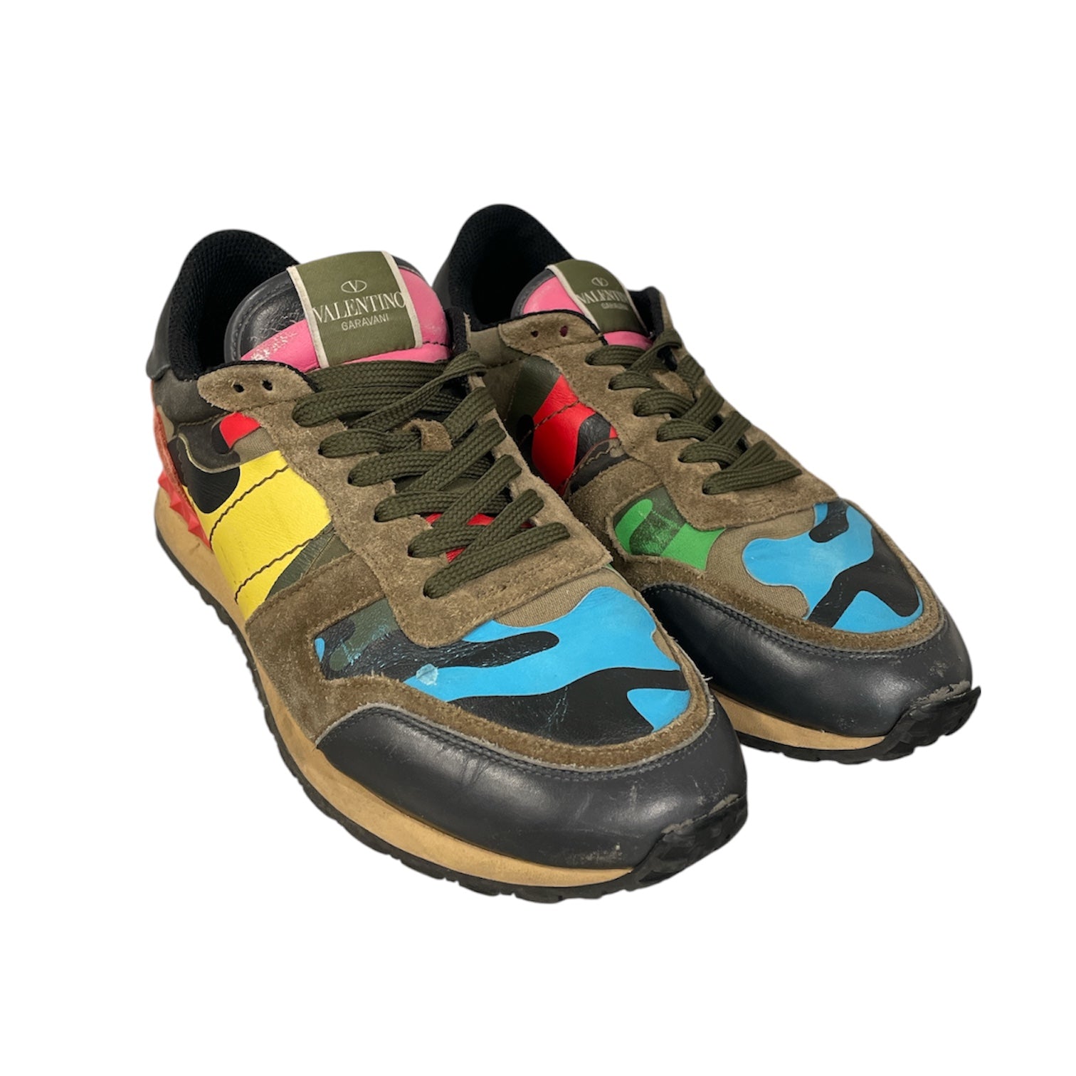 VALENTINO/Low-Sneakers/US 10.5/Camouflage/BRW/ Rockrunner Camo Sneakers view 1
