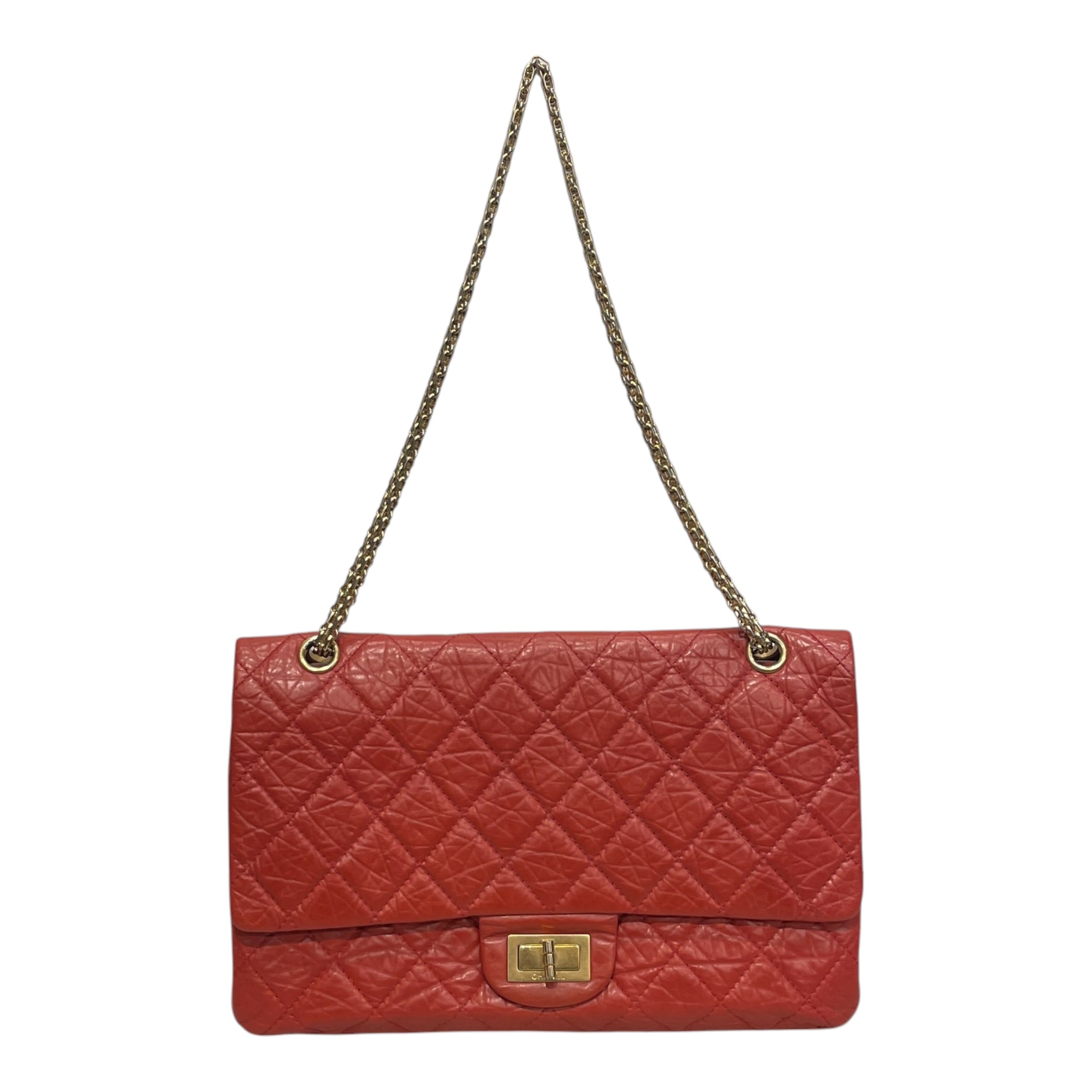 CHANEL/Cross Body Bag/Leather/RED/REISSUE 14665460 GLD CHAIN view 1