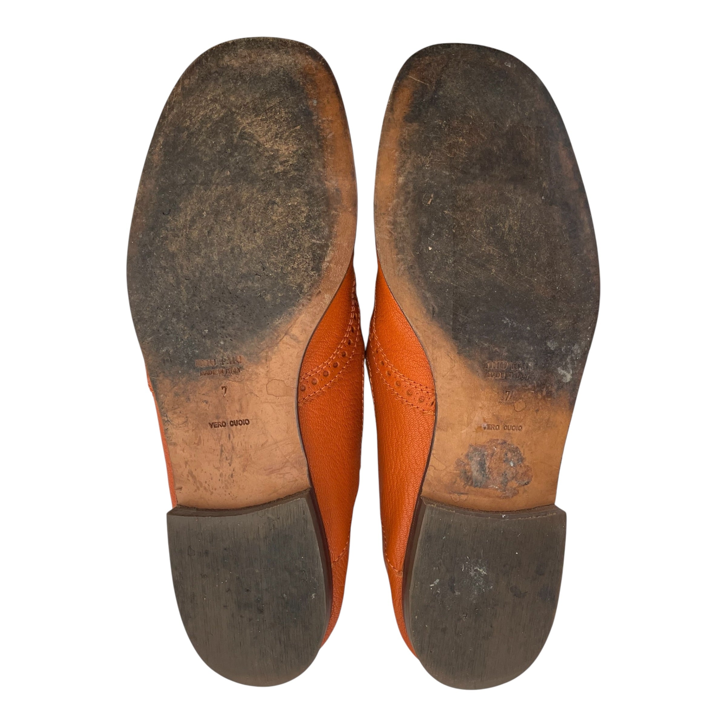 MIU MIU/Loafers/US 7/Leather/ORN/miu miu leather slip on loafer view 7