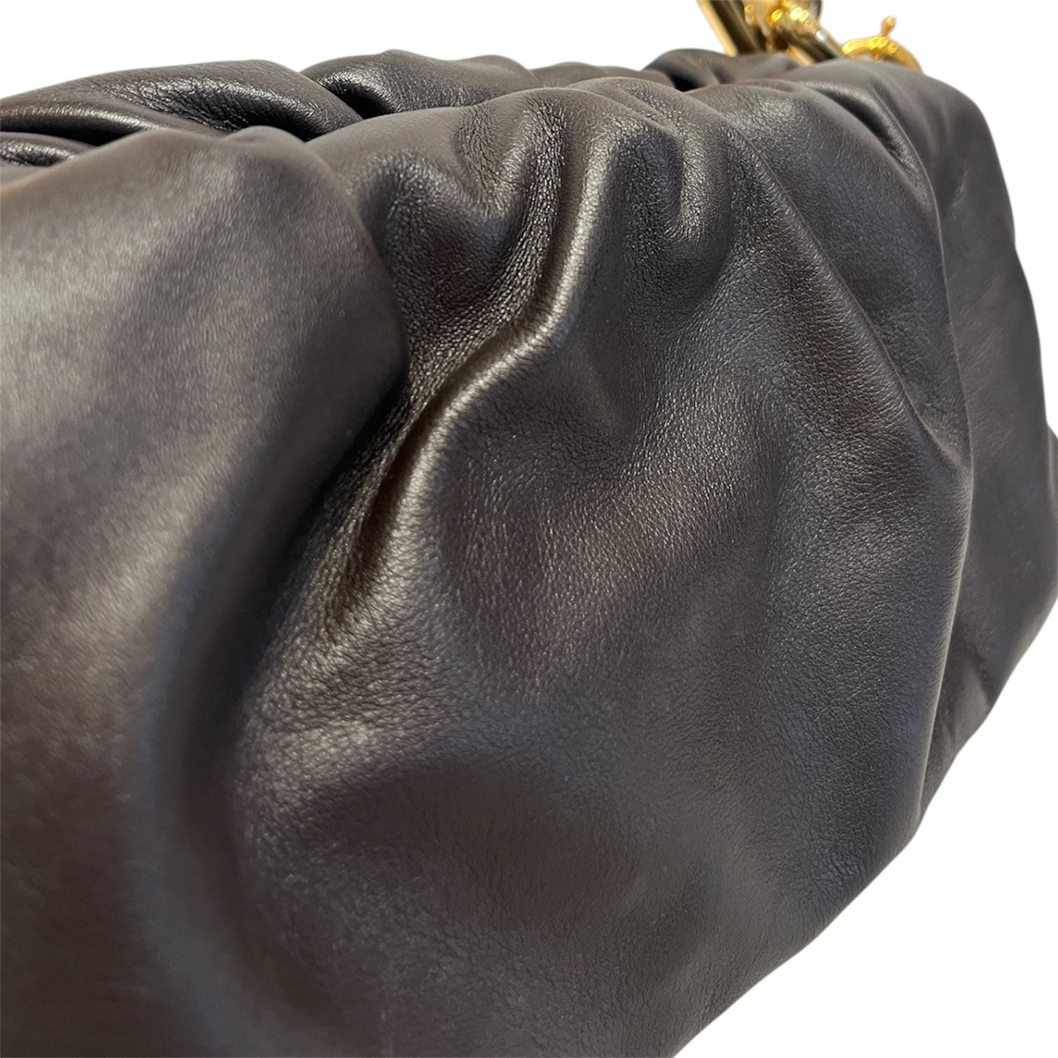 BOTTEGA VENETA/Hand Bag/Leather/BRW/gold chain pouch bag view 6